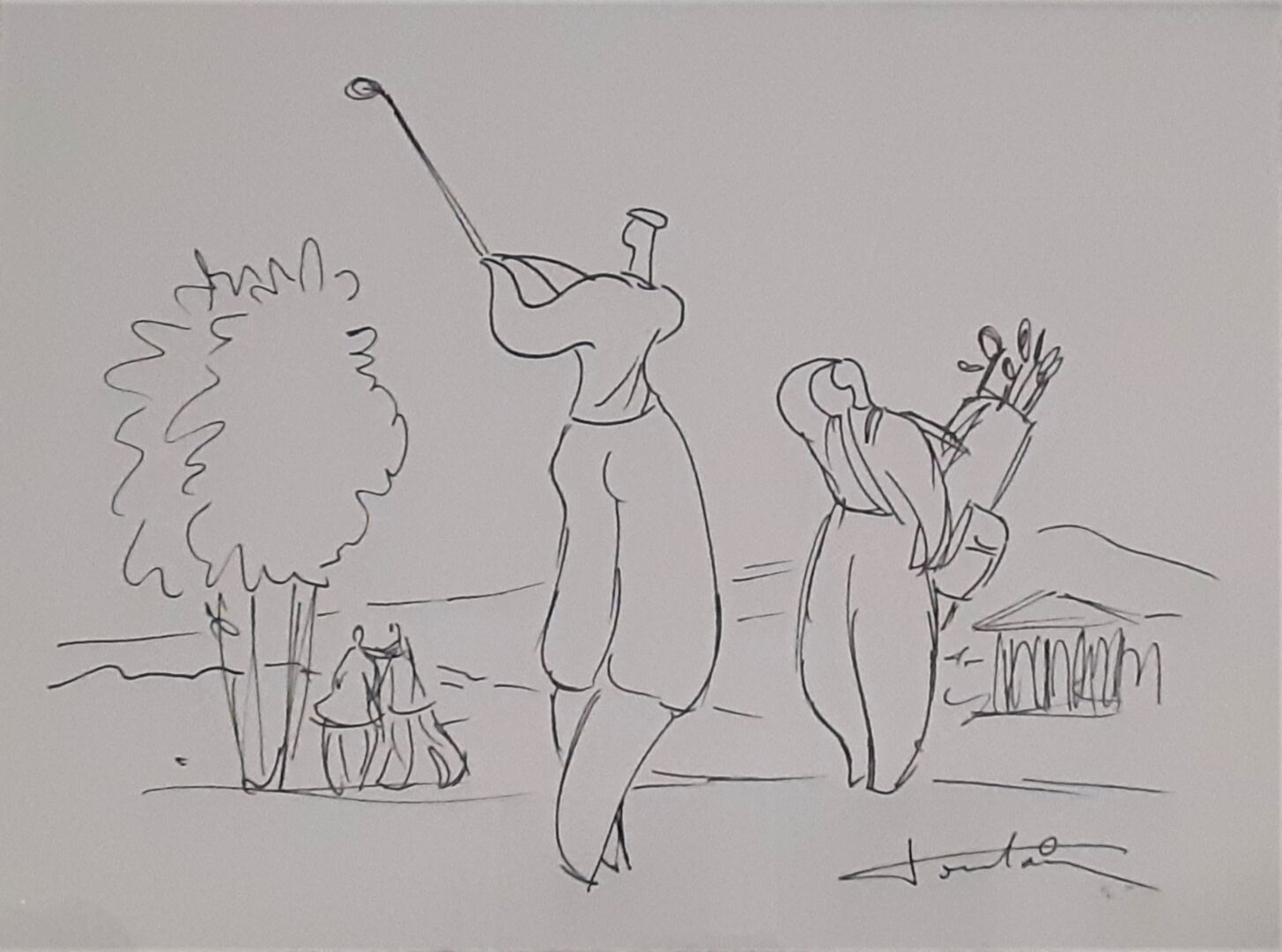 Jean-Louis TOUTAIN 
Jean-Louis TOUTAIN (1948 - 2008) - 高尔夫课程 - 石版画，右下角有签名，编号7/40&hellip;