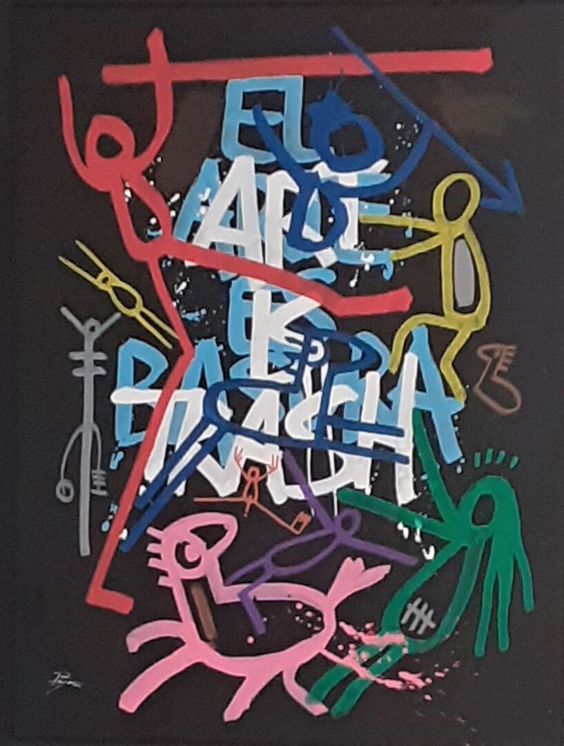 Francisco de PAJARO 
弗朗西斯科-德-帕哈罗（生于1970年）--艺术是垃圾--纸上水粉，左下角签名（63 x 48厘米）--带框作品 

&hellip;