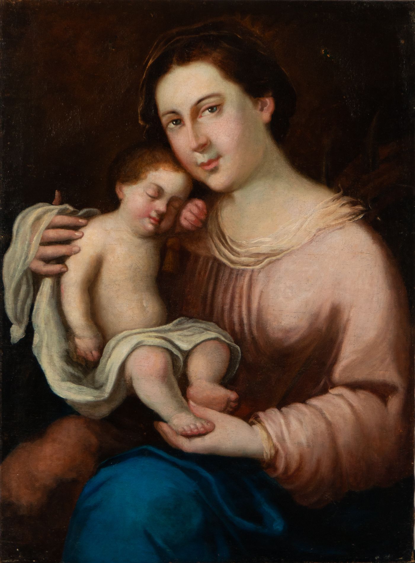Virgin with Child, Italian school of the 17th century Vierge à l'Enfant, école i&hellip;