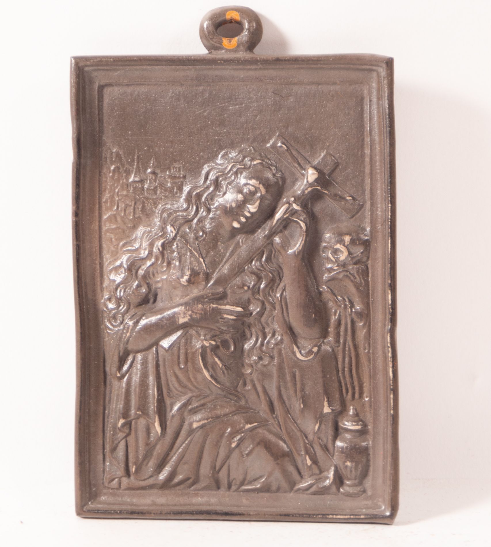 Set of four silver plaques of Santo Domingo de Guzmán with the Child Jesus, Peni&hellip;