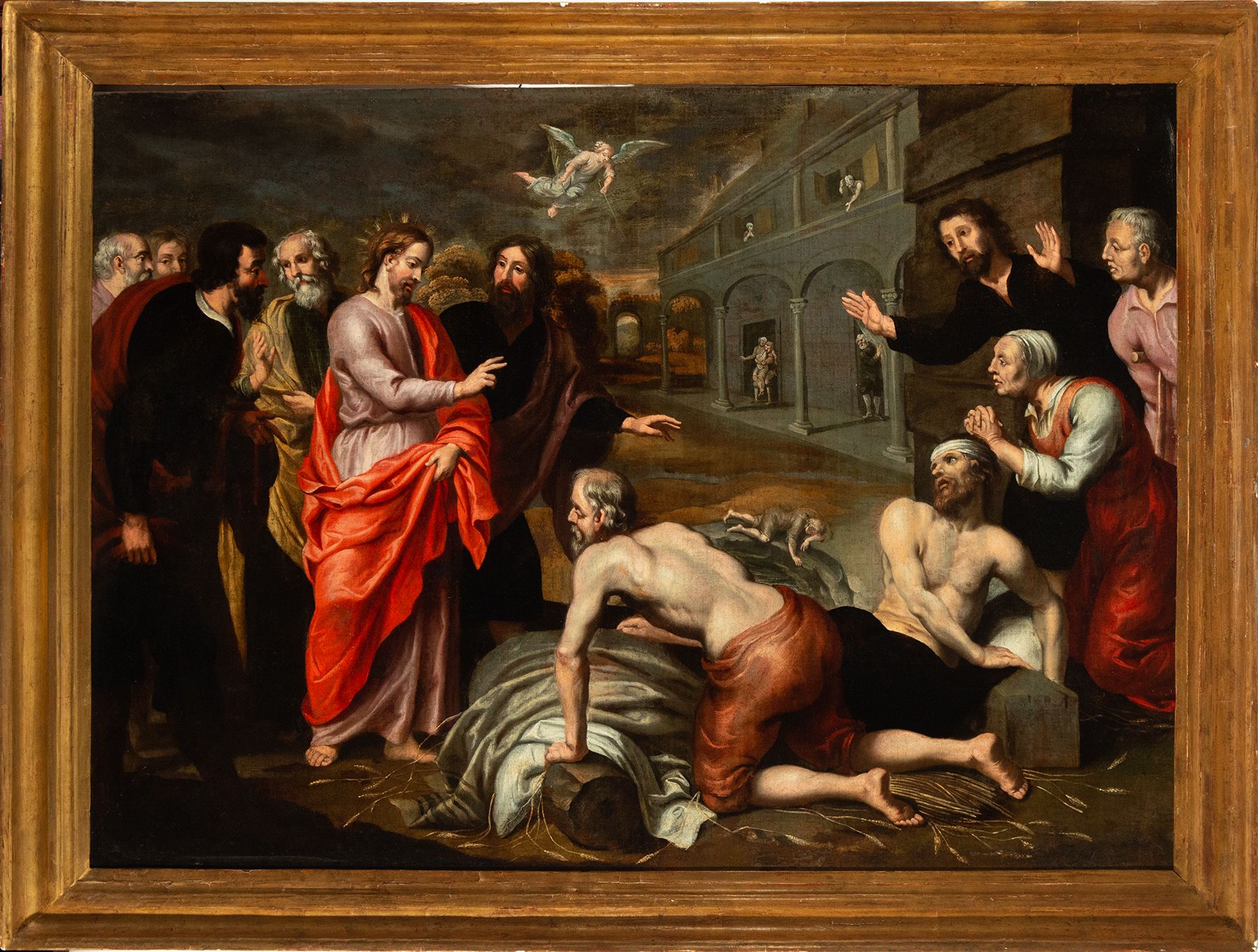 The Healing of the Paralytic at Capernaum, 17th century Flemish school, in the m&hellip;