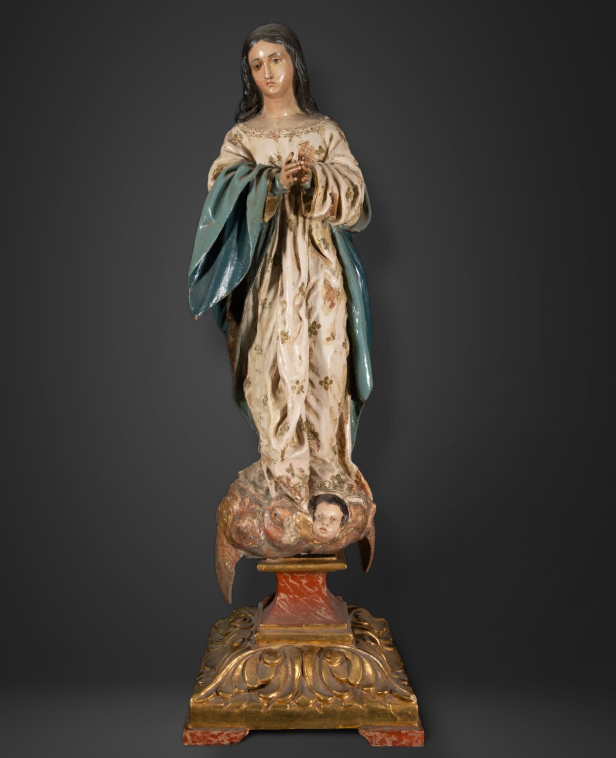 Null Vierge Immaculée massive en Gloria Granadina, XVIIIe siècle. Suiveur ou cer&hellip;