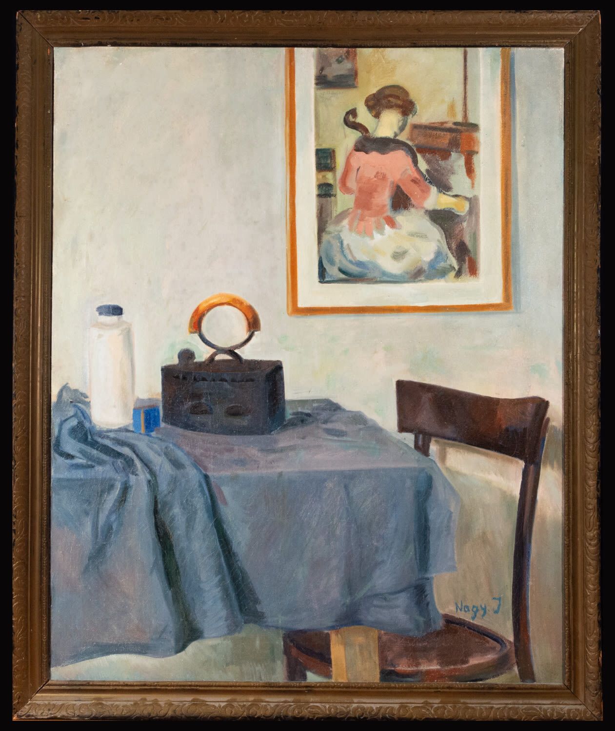 Still Life of Living Room with Portrait of a Lady, László Moholy Nagy (Bácsborsó&hellip;