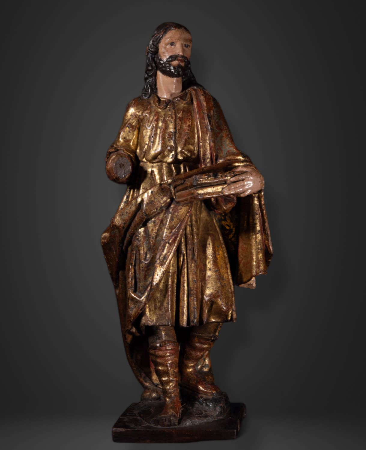 Null Grande sculpture romaniste de saint Jean l'Évangéliste, Cologne, Allemagne &hellip;