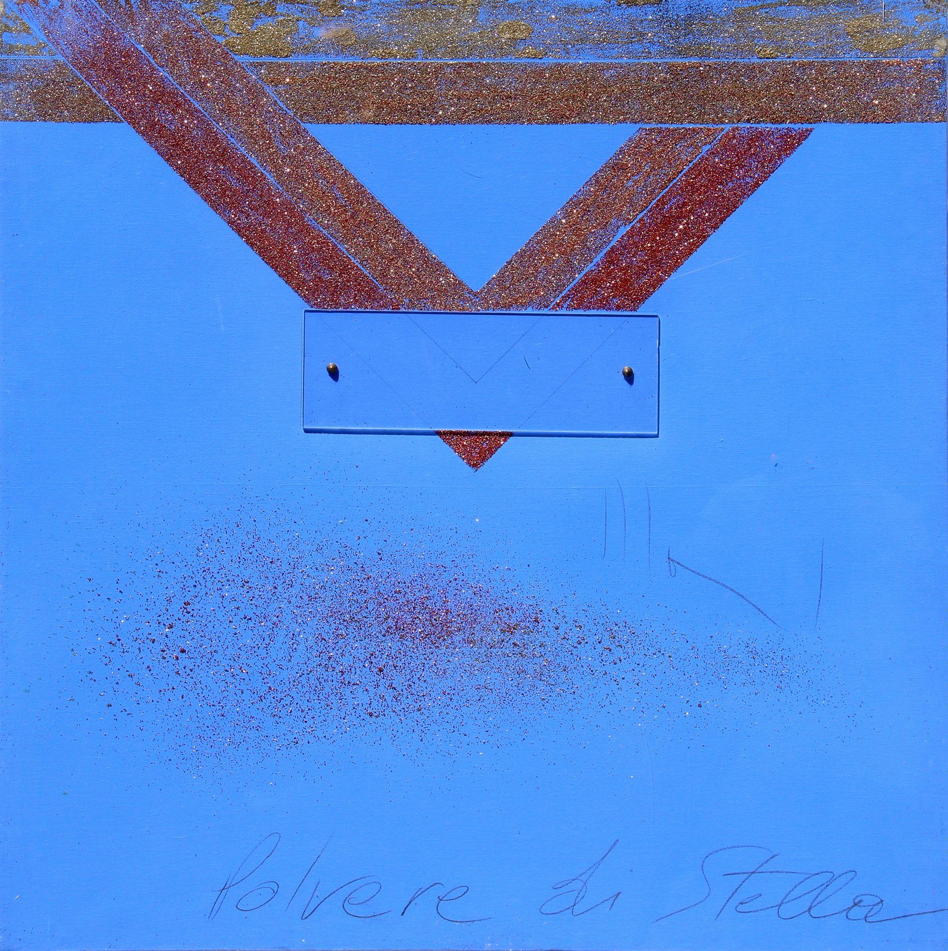 Aldo MONDINO Polvere di stelle 1965年，油画，闪粉和有机玻璃画布，80x80厘米

阿尔多-蒙迪诺档案馆的证书，编号为。201&hellip;