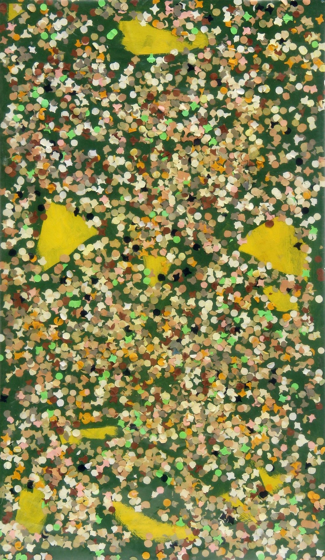 Tano FESTA Coriandolo 1984-1985, Acrylkonfetti und Plastik auf Leinwand, cm 80x4&hellip;