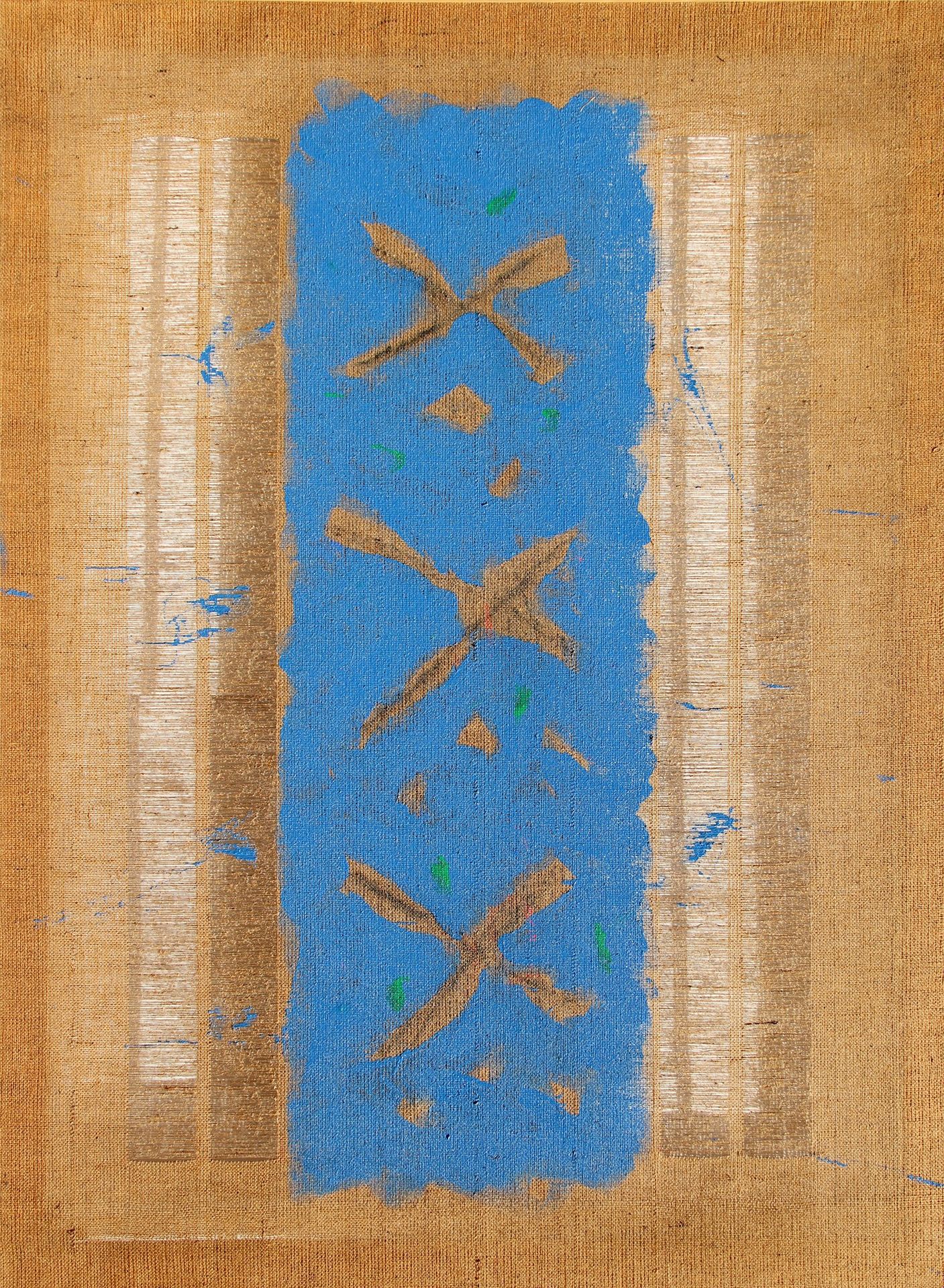Salvatore EMBLEMA Untitled 2004年，黄麻上的彩色泥土，厘米，200x150

由艺术家签发的证书，编号为。DG 326