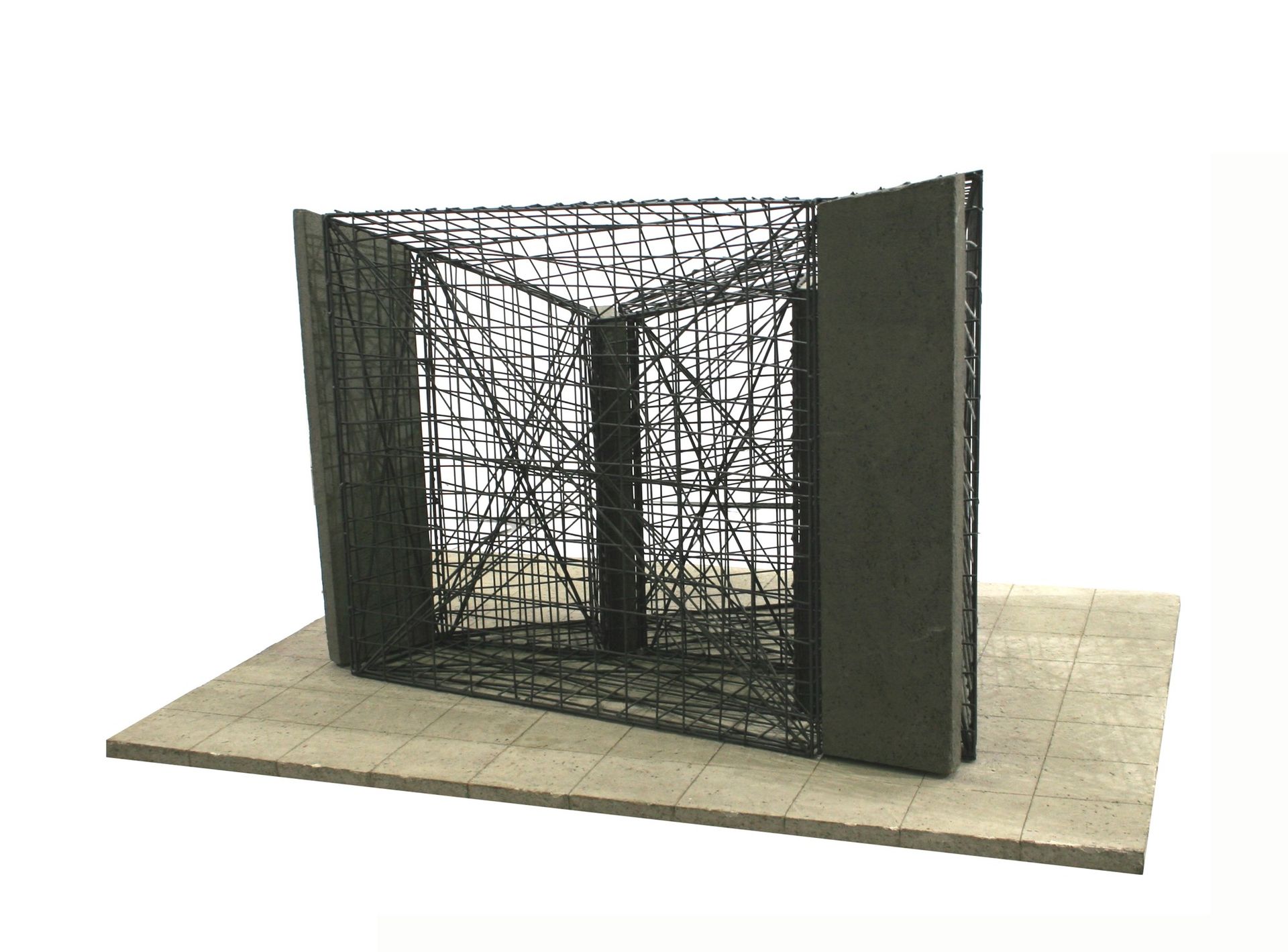 Giuseppe UNCINI 90-048-M Spazi di ferro (maquette) 1991, Eisen und Zement, cm. 7&hellip;