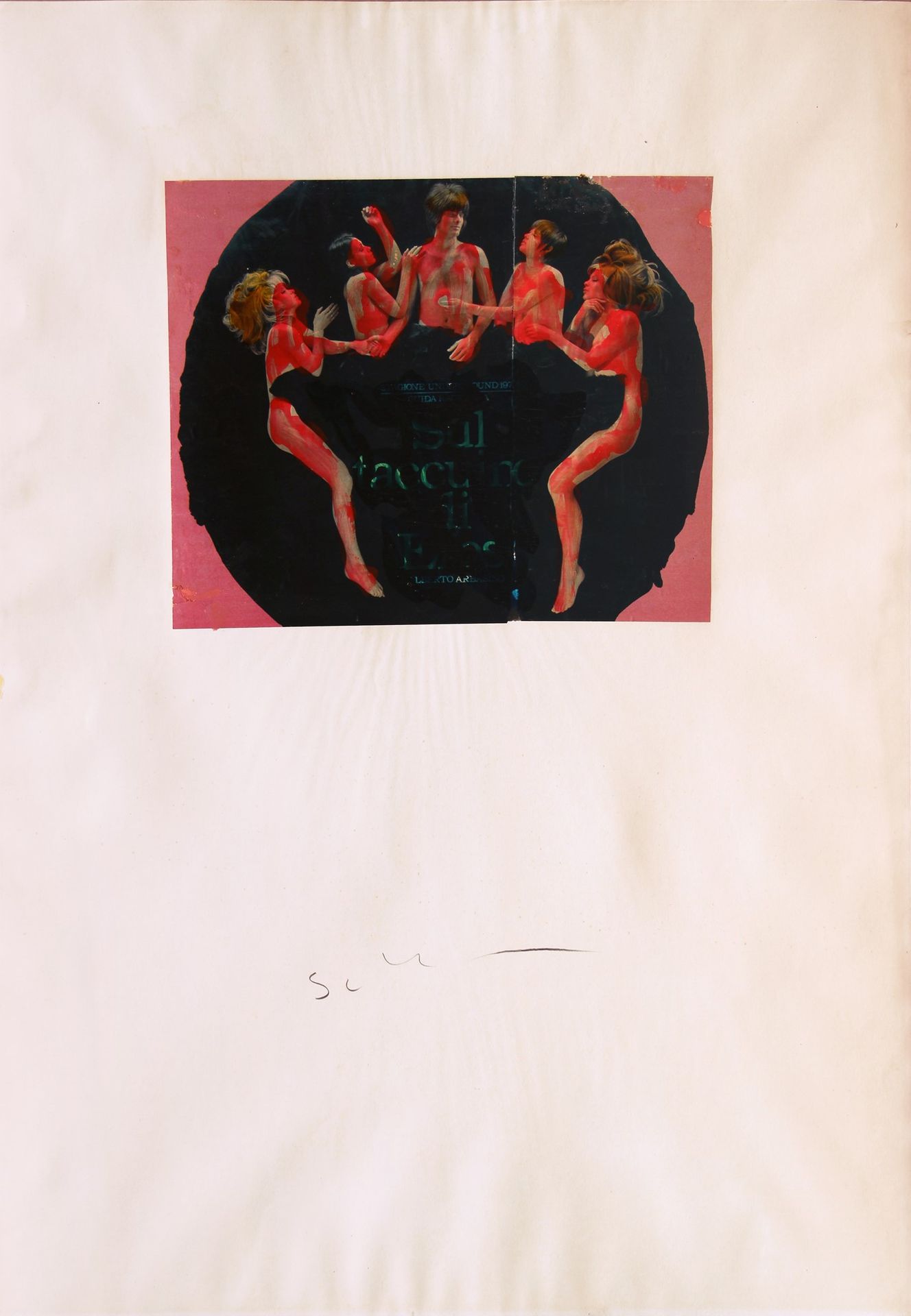 Mario SCHIFANO Untitled 1970er Jahre, Emaille und Collage auf Karton, cm. 100x70&hellip;