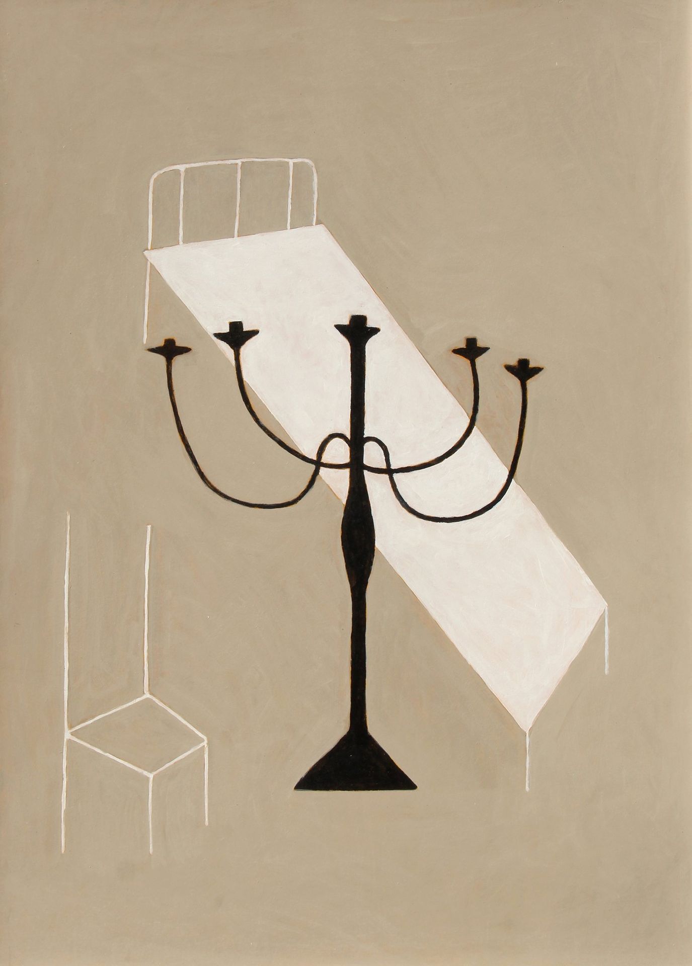 Mimmo PALADINO Untitled 1987年，纸板上的混合媒体，cm. 103x72

由艺术家颁发的证书