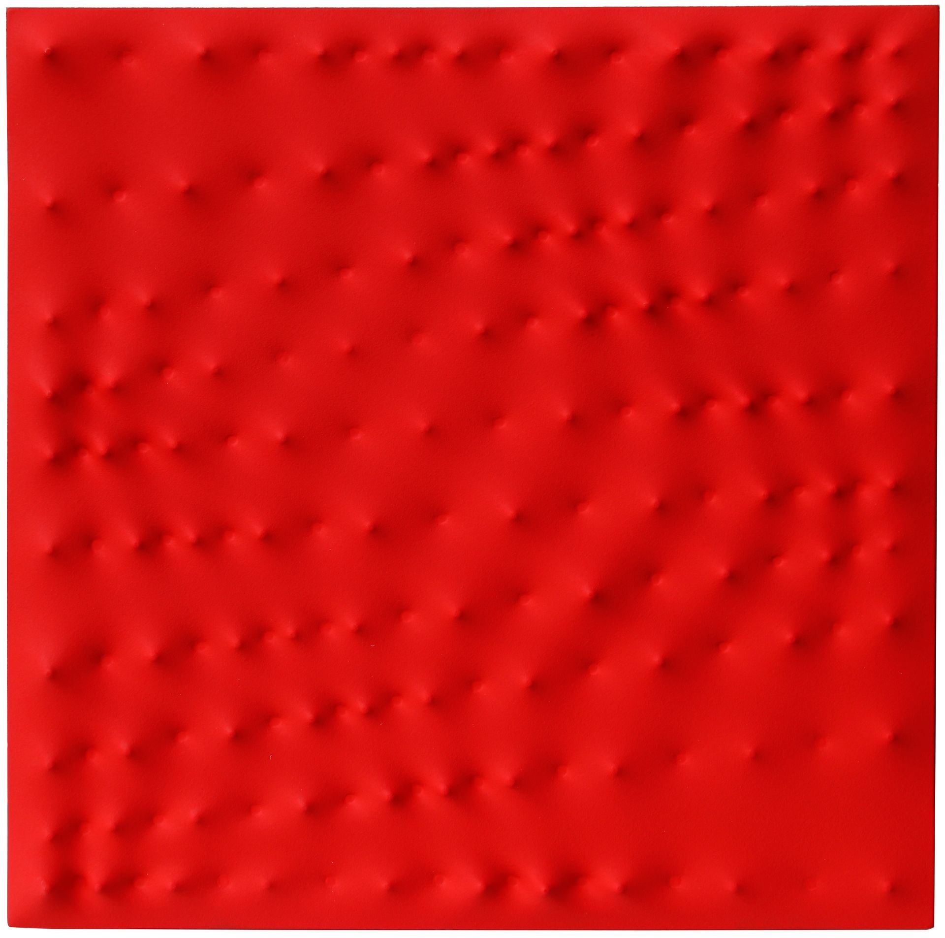 Enrico CASTELLANI Superficie rossa 1993, huile sur toile structurée, cm. 60x60

&hellip;