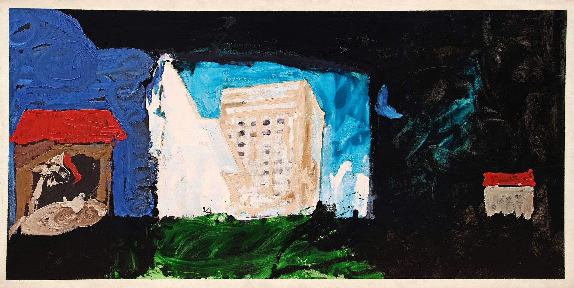 Mario SCHIFANO Untitled 1990年，画布上的珐琅和丙烯酸，cm. 100x200

 

由Mario Schifano档案馆提供的证书&hellip;