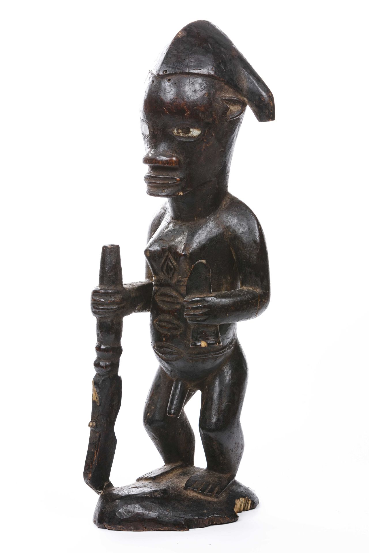 Null Personnage Kongo
République Démocratique du Congo 
Bois 
H : 51 cm
Patine e&hellip;