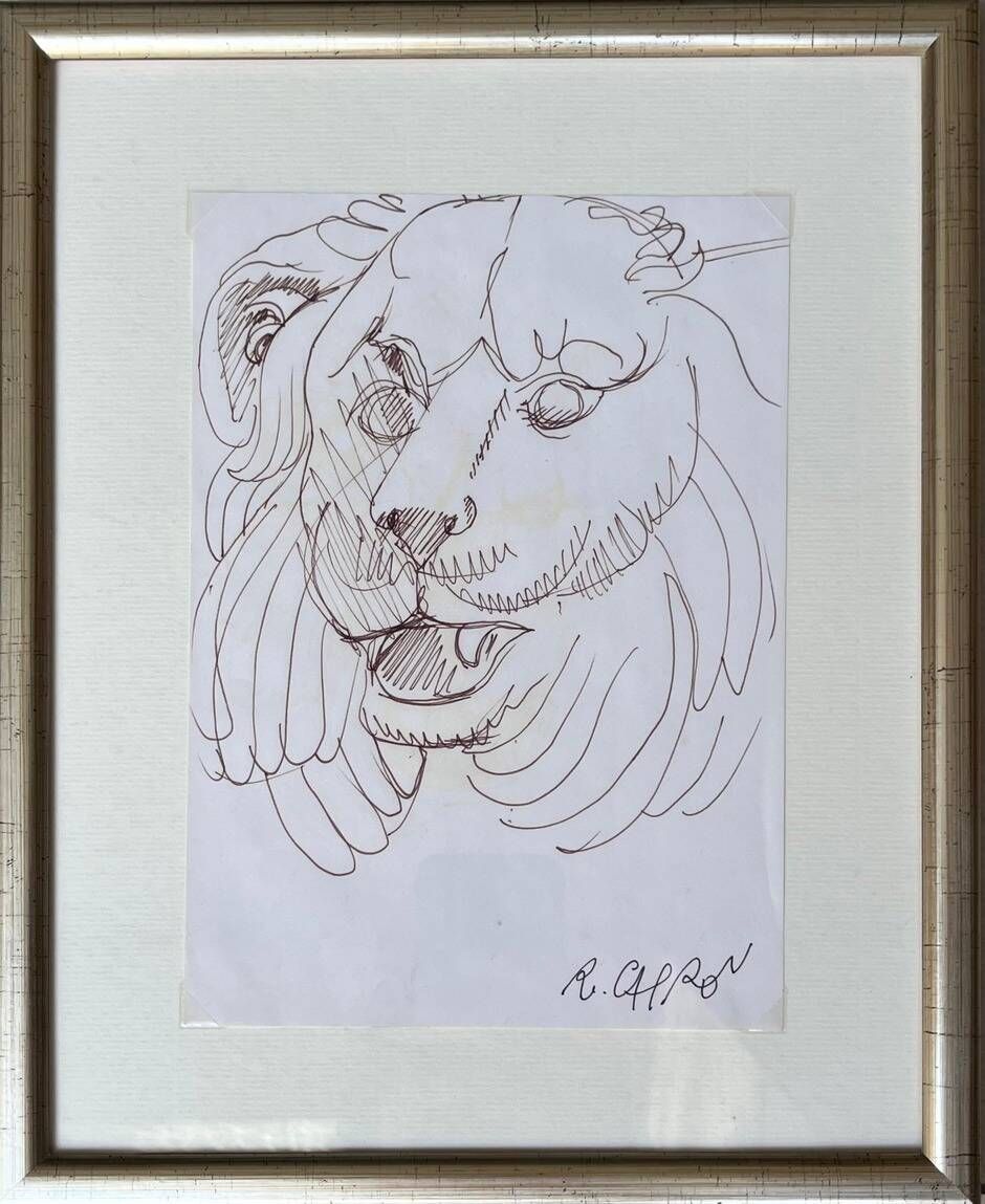 Null Roger CAPRON (1922-2006)
Tête de lion
Encre sur papier. Signé en bas à droi&hellip;