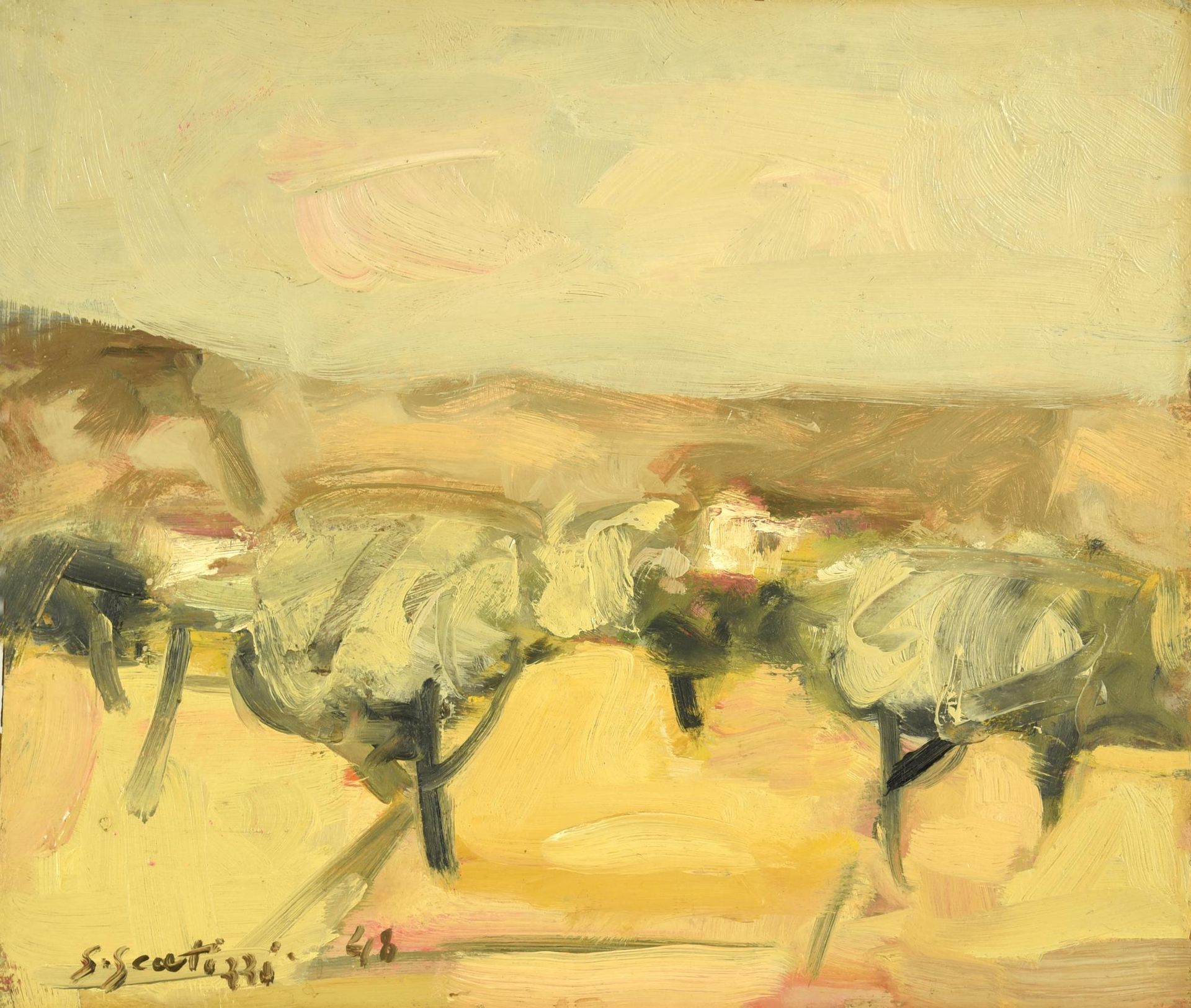 Sergio Scatizzi Sergio Scatizzi

瓦尔迪尼沃莱的景观

纸板上的油画，32x38厘米

签名和日期



于1948年执行


&hellip;