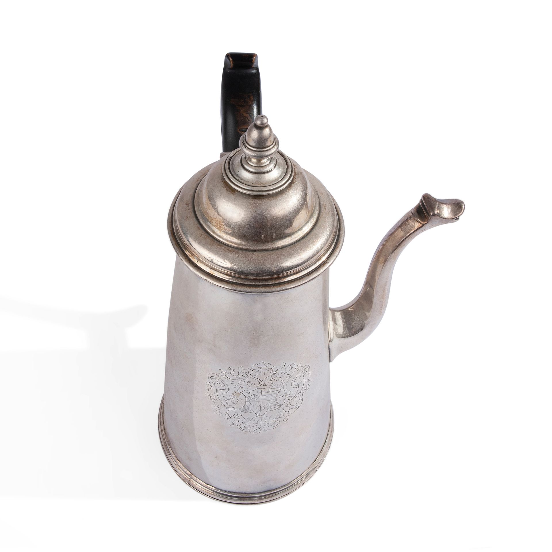 Silver coffee pot, London 1711 925 sterling silver, Queen Anne period, master si&hellip;