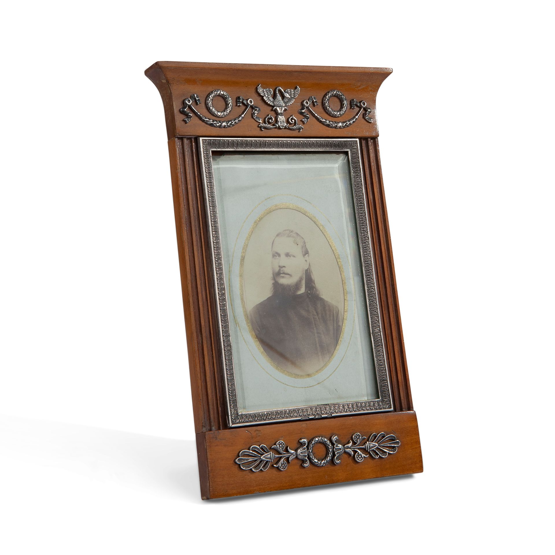 Faberge wood and silver frame, c. 1900 Dimensions 8x5.1x0.3 in.