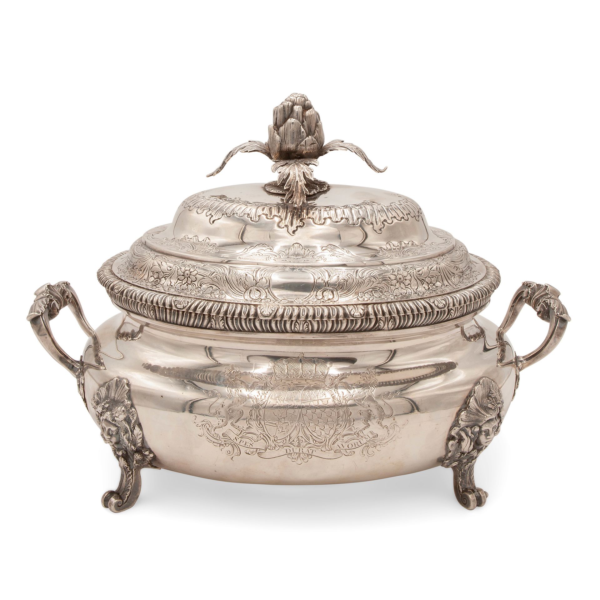 Large silver tureen, London 1755 Manufacture from the George II period Total wei&hellip;