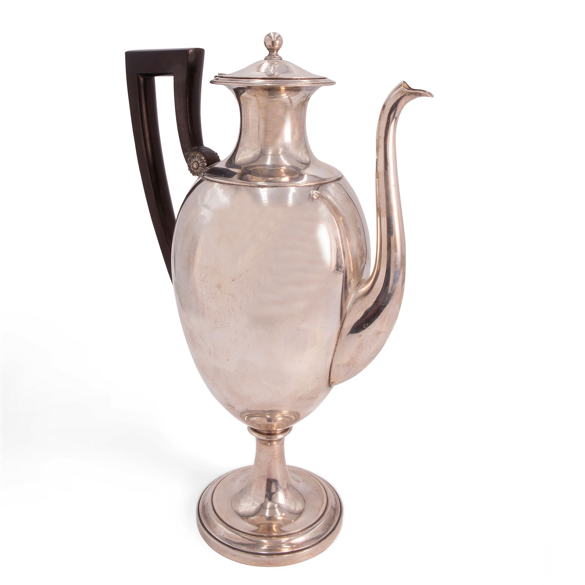Silver coffee pot, Milan 1810 Total weight 29.8 oz., 13.5x88.5x5.5 in..