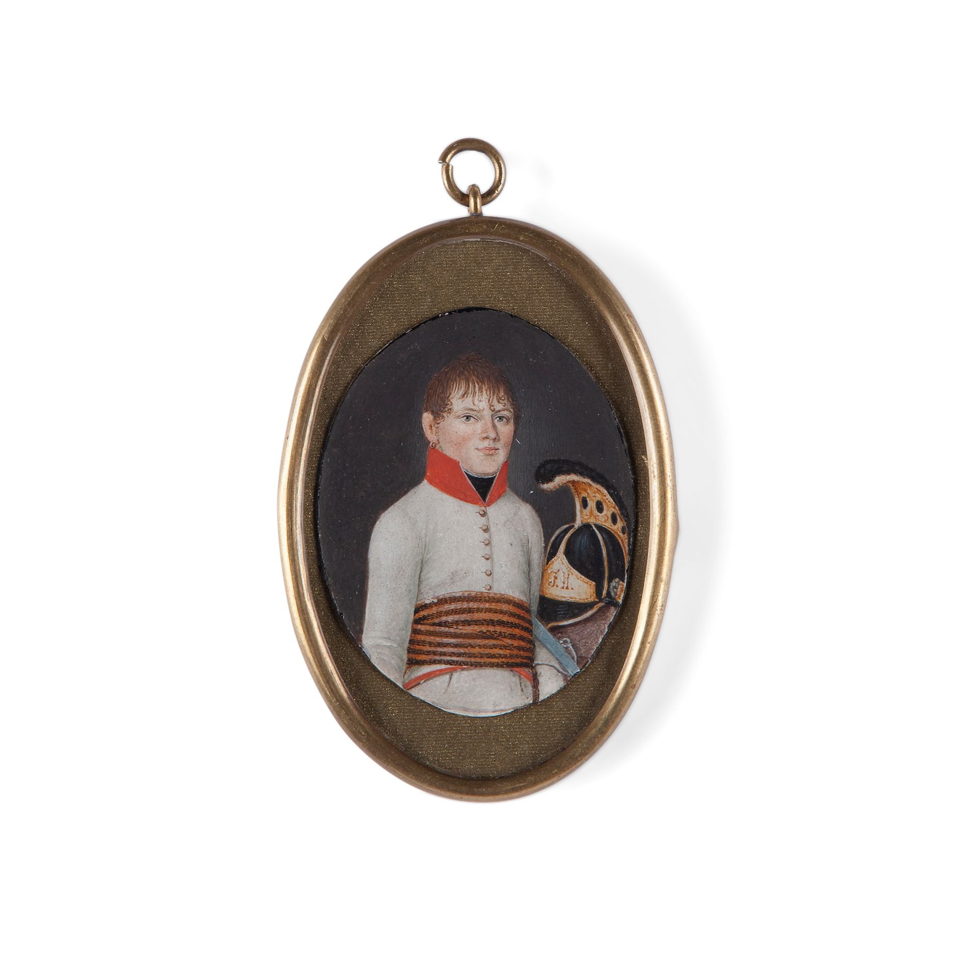 Portrait miniature of an official of the Neapolitan Army cavalry regiment, Italy&hellip;