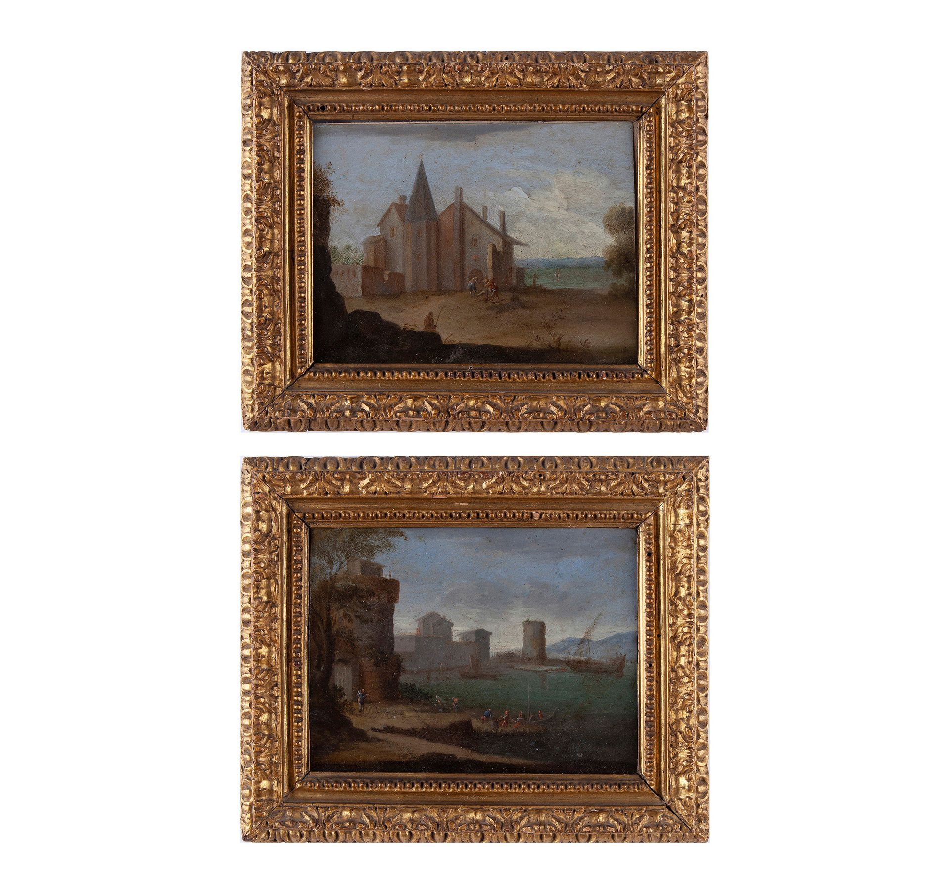 Flemish painter of the end of the 17th century, Pair of landscapes Peintre flama&hellip;