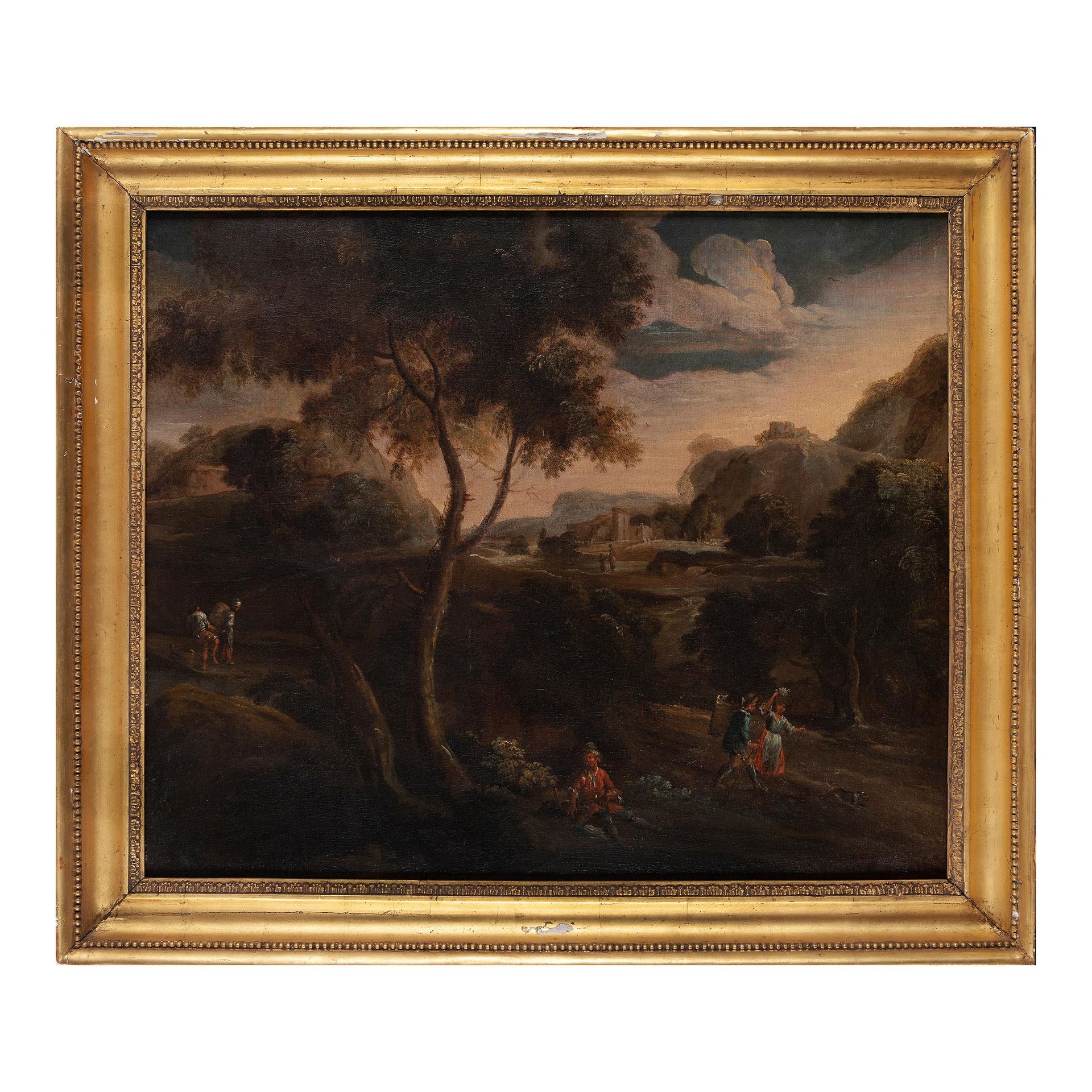 Neapolitan painter of the 17th century, Landscape with Wayfarers Peintre napolit&hellip;