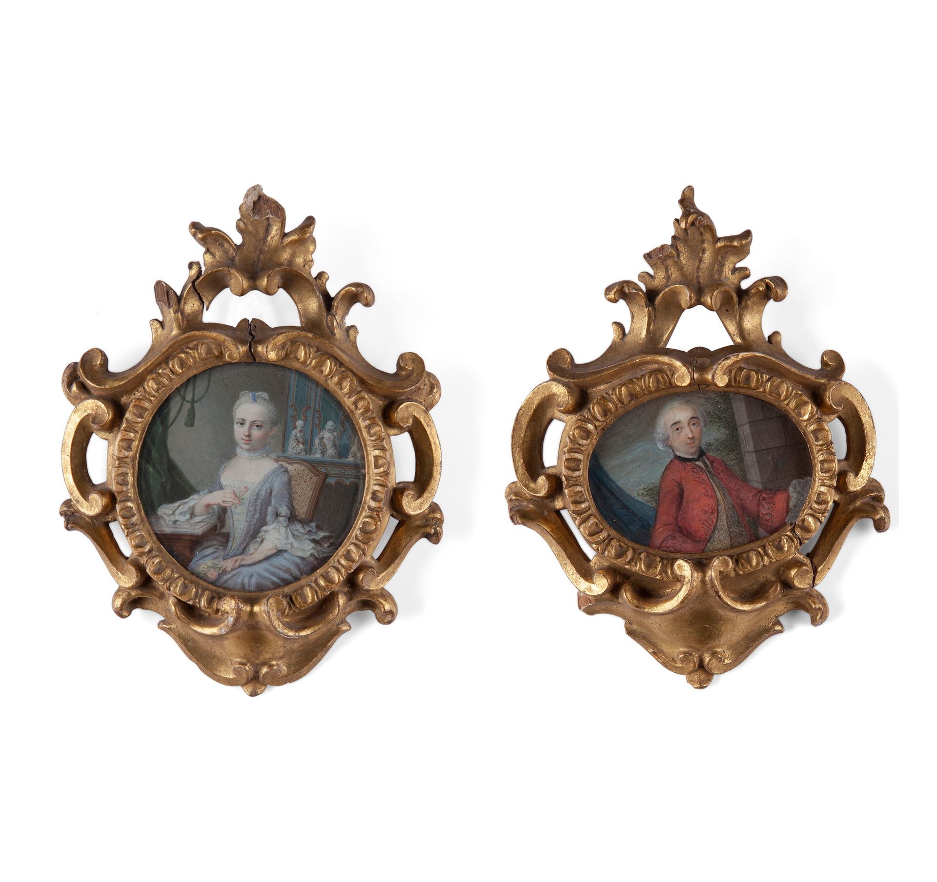 Pair of miniatures of the Bolognese senator Girolamo II Ranuzzi, Count of Porret&hellip;