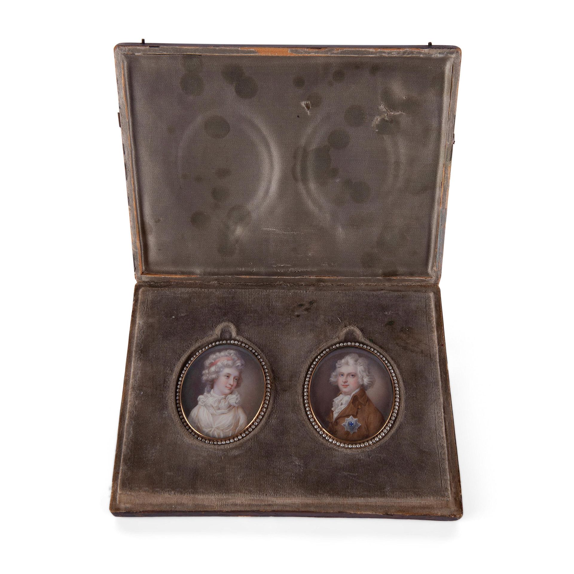 Pair of portrait minatures of a gentleman and a lady, Russia or Germany late 18t&hellip;