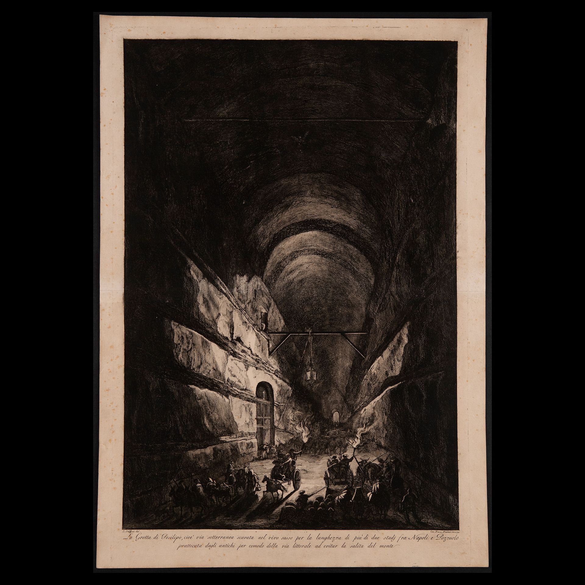 Francesco Piranesi (Rome 1758 - Paris 1810), 'La Grotta di Posillipo', late 18th&hellip;
