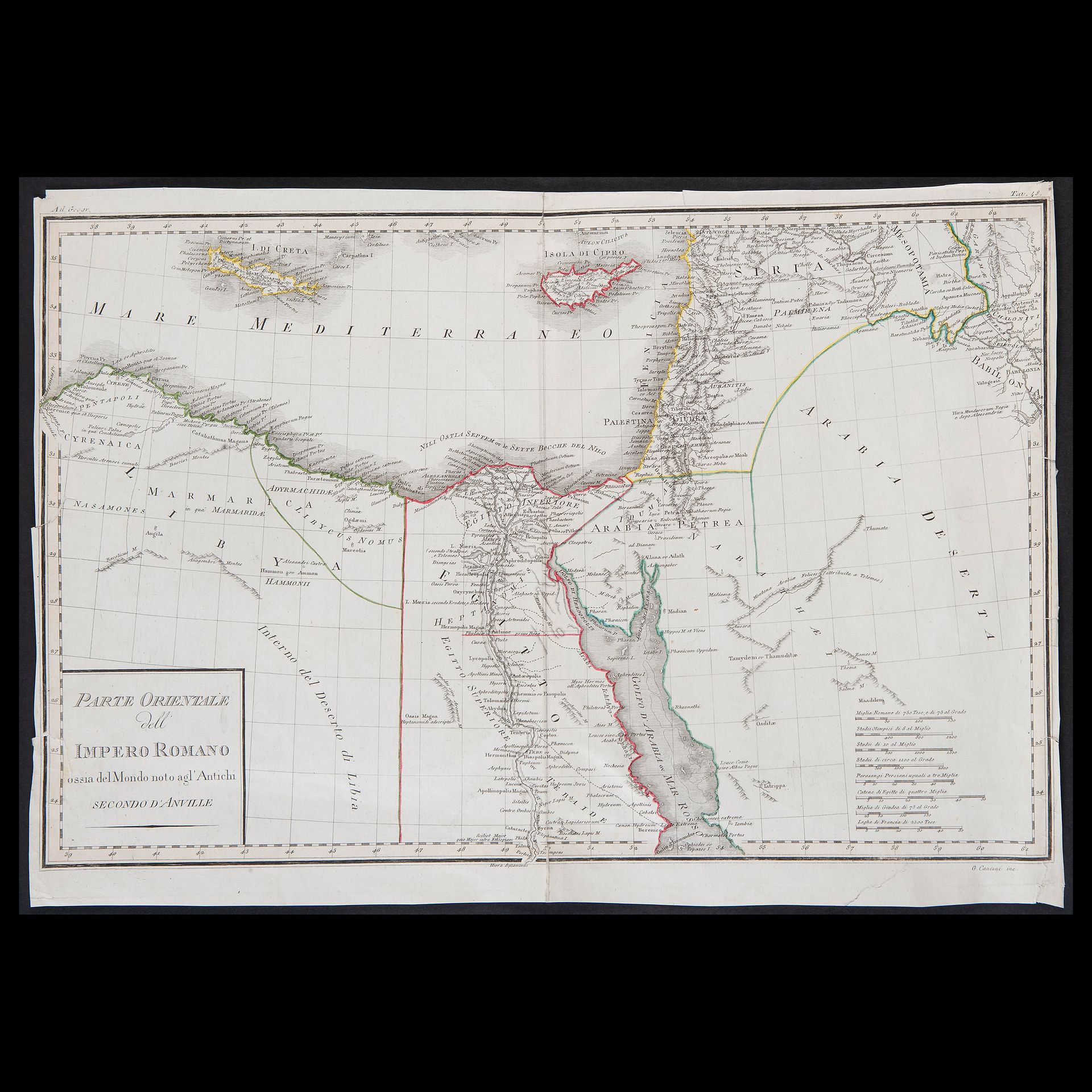 Giuseppe Caniani (1773 - 18..?), 'Parte orientale dell'Impero Romano' map, Italy&hellip;