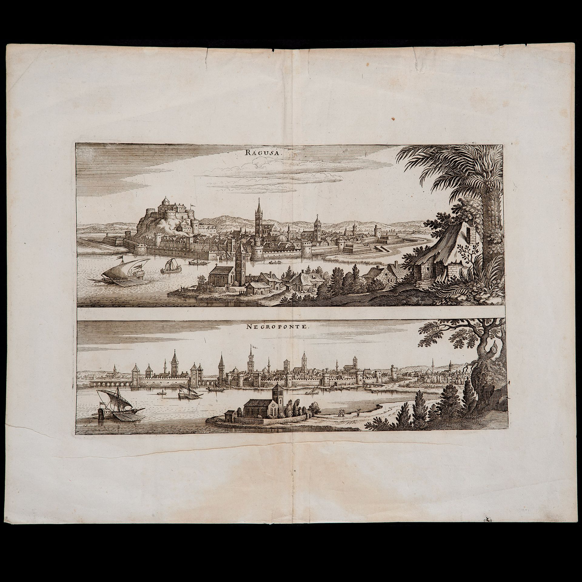 Matthäus Merian (Basel 1593 – Bad Schwalbach 1650), 'Ragusa e Negroponte', Germa&hellip;