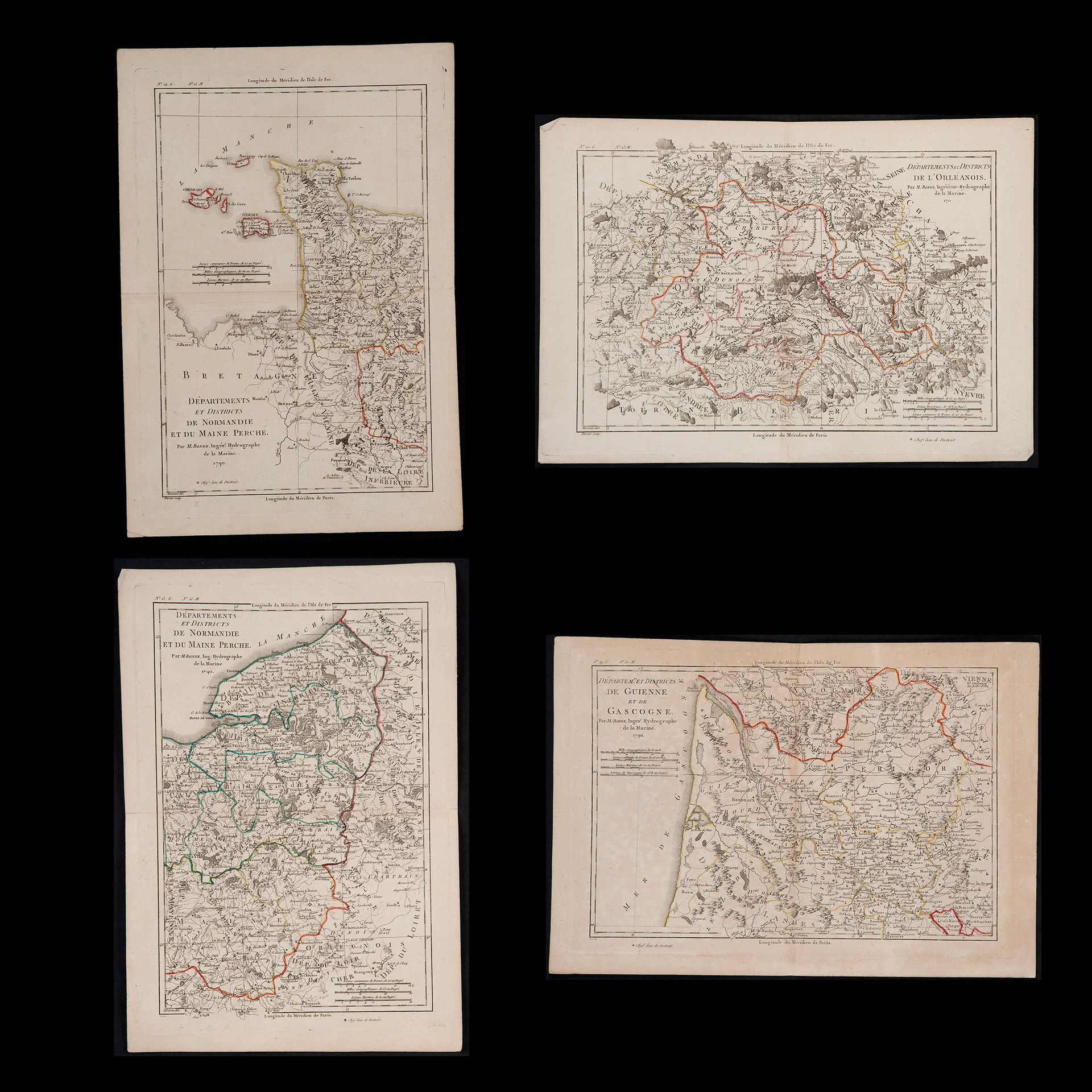 Herisson - Perrier, French map series 'Departements et districts', France 18th c&hellip;