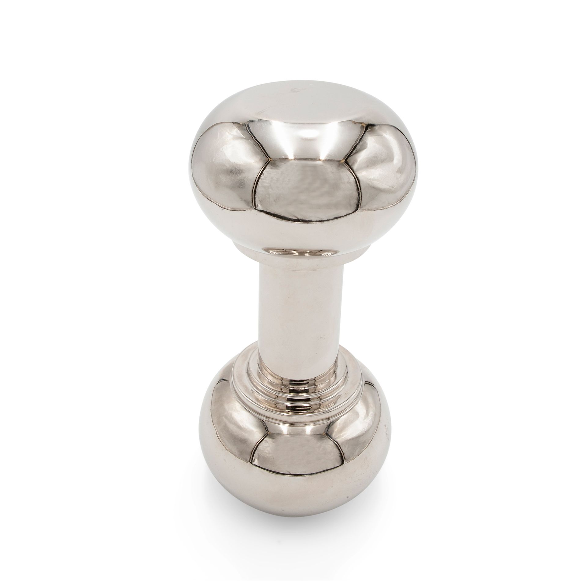 Silverplate Dumbbell cocktail shaker, Asprey & Co. Style, circa 1930 Marcado en &hellip;