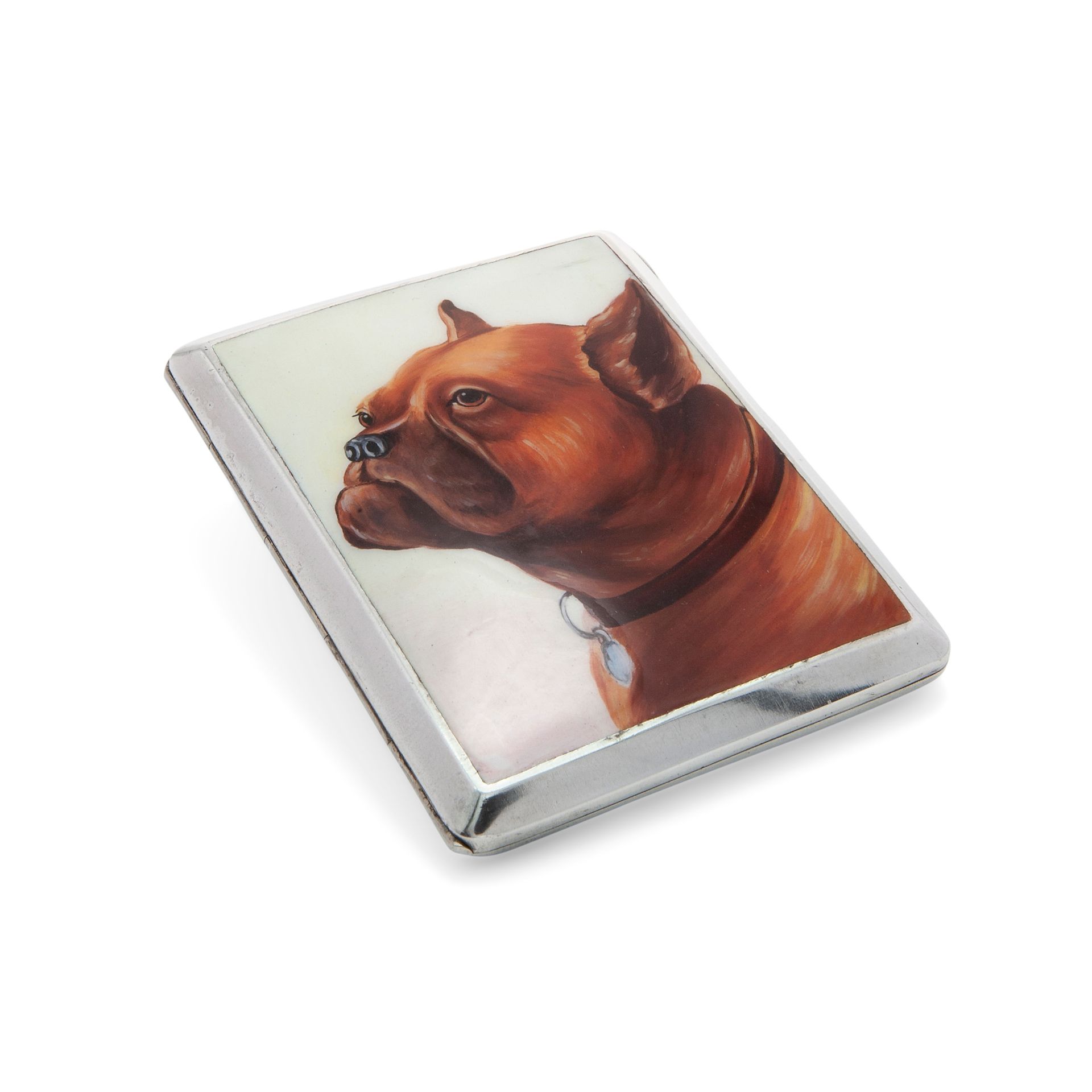 Cigarette case with dog's head, 20th century European manufacture Pièce manufact&hellip;