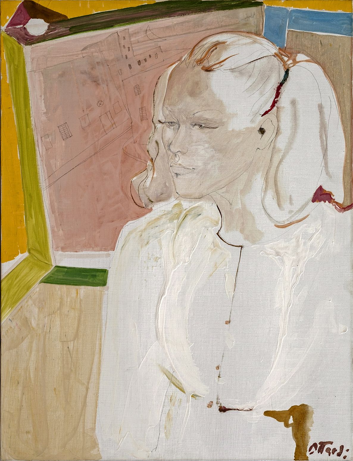 UGO ATTARDI, Chiara 吾格-阿塔尔迪

(热那亚1923-罗马2006)



基娅拉

布面油画，60x50厘米

右下角的签名

由艺术家&hellip;