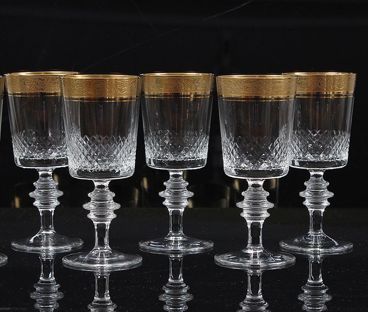 Null Set of glasses. Zwiesel. Theresienthal. Five wine glasses. Crystal glass, p&hellip;