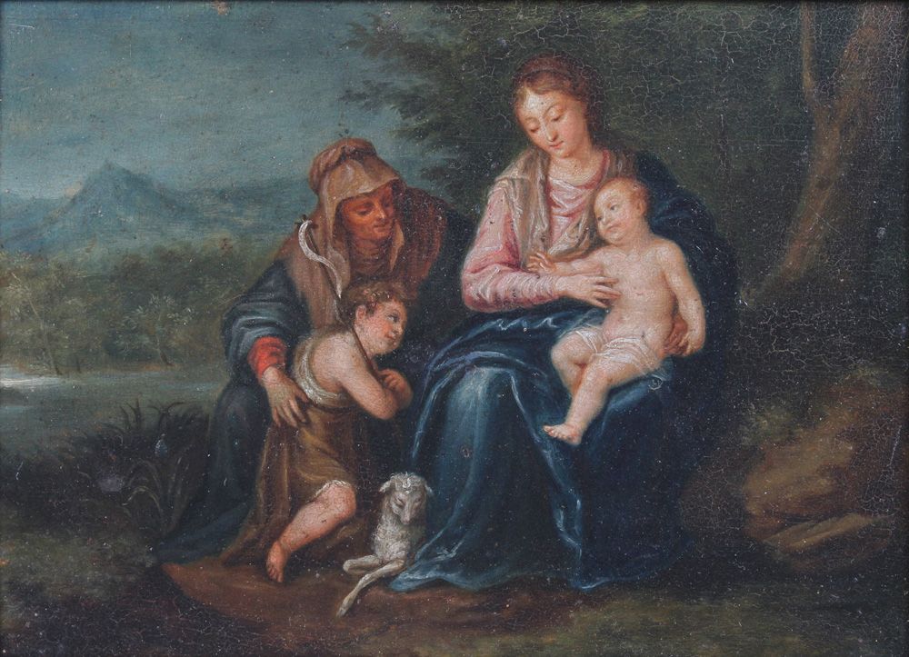 Null Allemagne ou Pays-Bas, vers 1800. Sainte Anne, Marie avec Jésus et Jean dan&hellip;