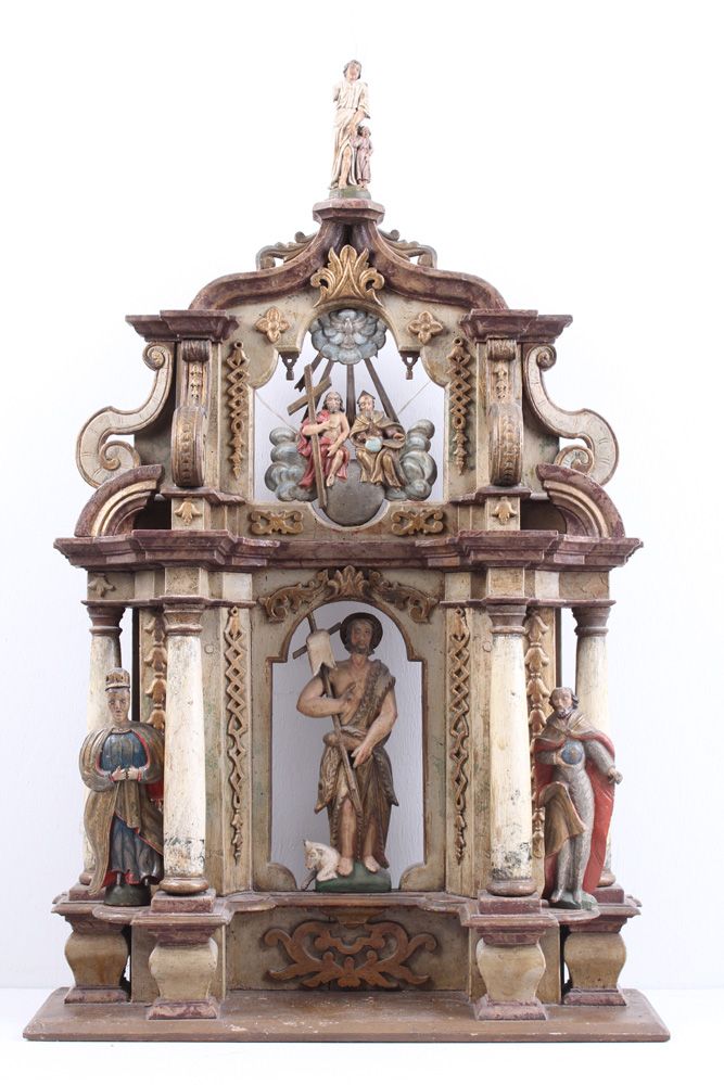 Null House altar. South German, 19th century Baroque style. Carved wood and marb&hellip;