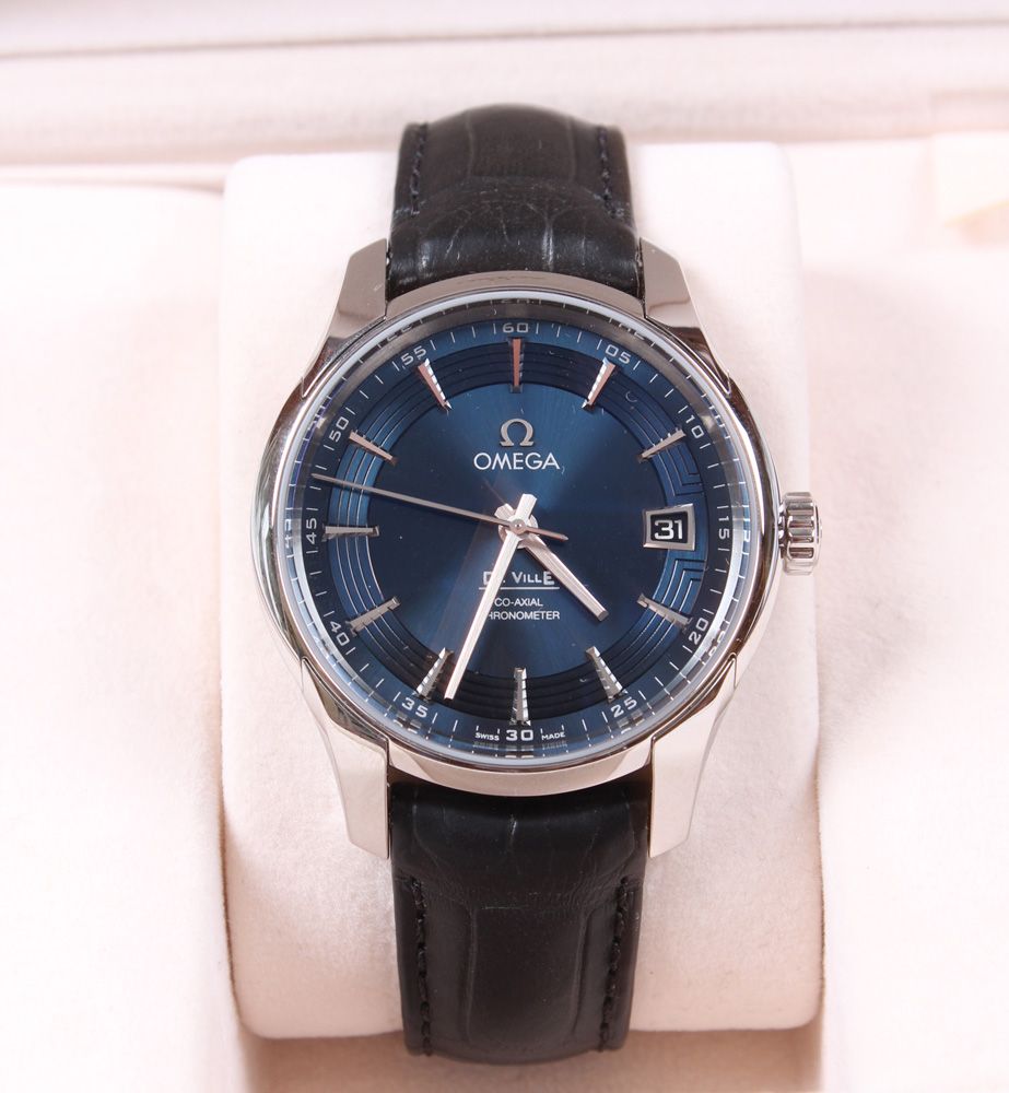 Null Men's wristwatch. Omega De Ville - Co-Axial Chronometer. Hour Vision Blue. &hellip;