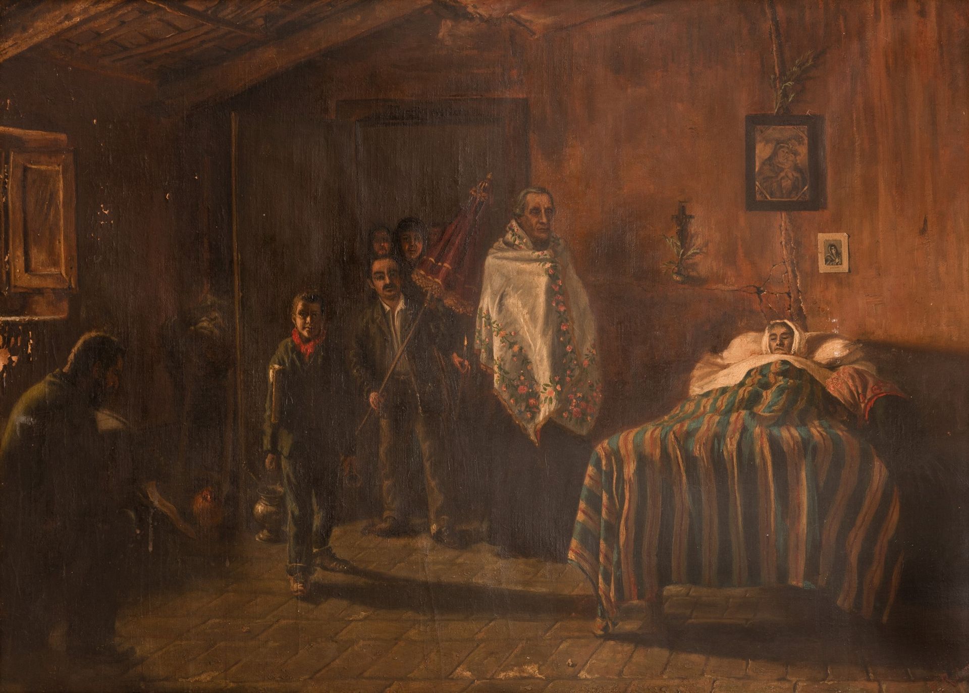 Emilio Rubei (L'Aquila, 1869 - Ascoli Piceno , 1935) 布面油画 71x96厘米；带框架 81x109厘米 2&hellip;