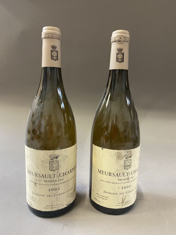 Null 2 bottles : MEURSAULT CHARMES 2002 Domaine des comtes Lafon (stained bottle&hellip;