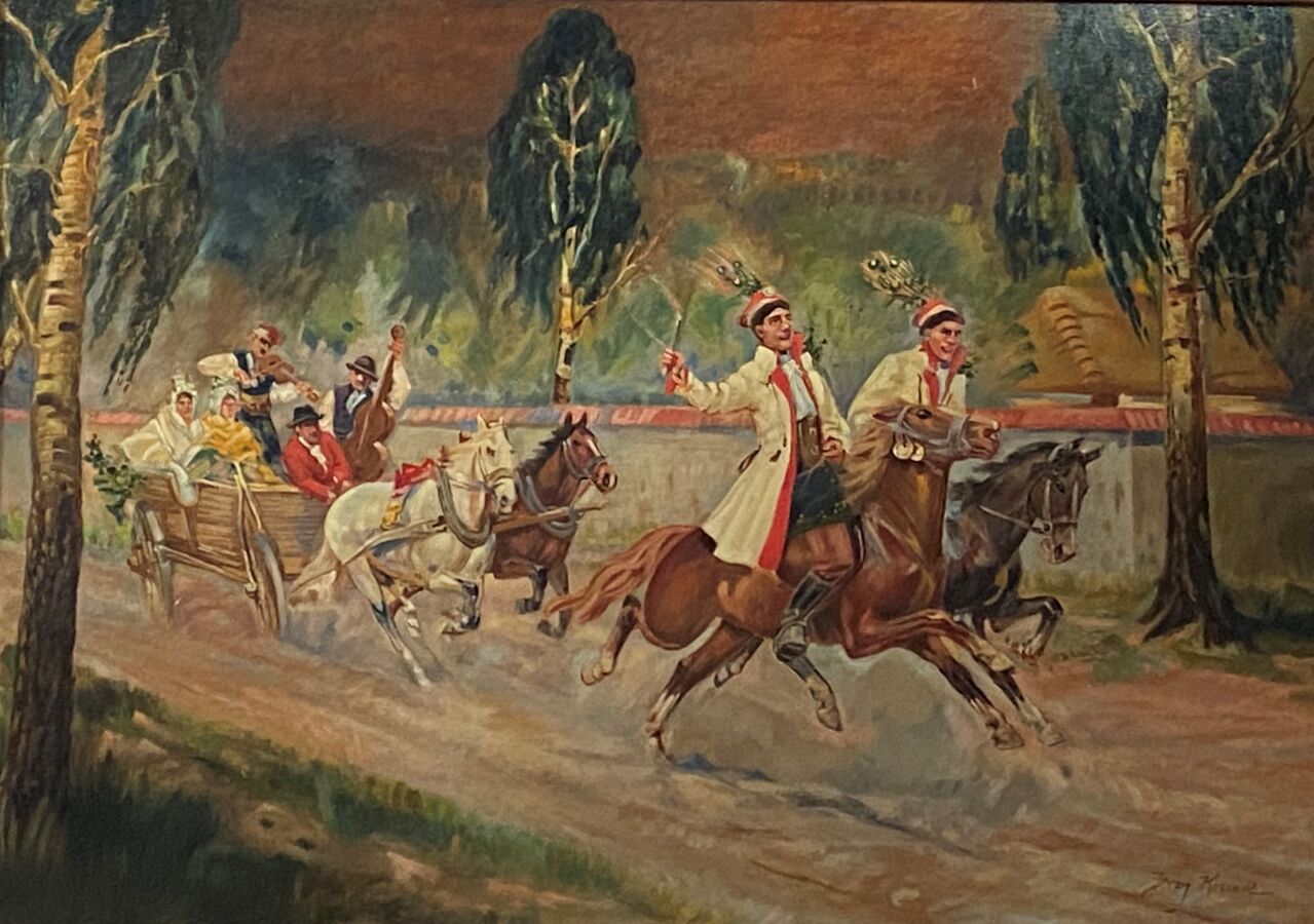 Null 科萨克-耶尔齐(1886-1955)
婚礼
右下角有签名的伊索尔上的油画
55 x 55.5 cm