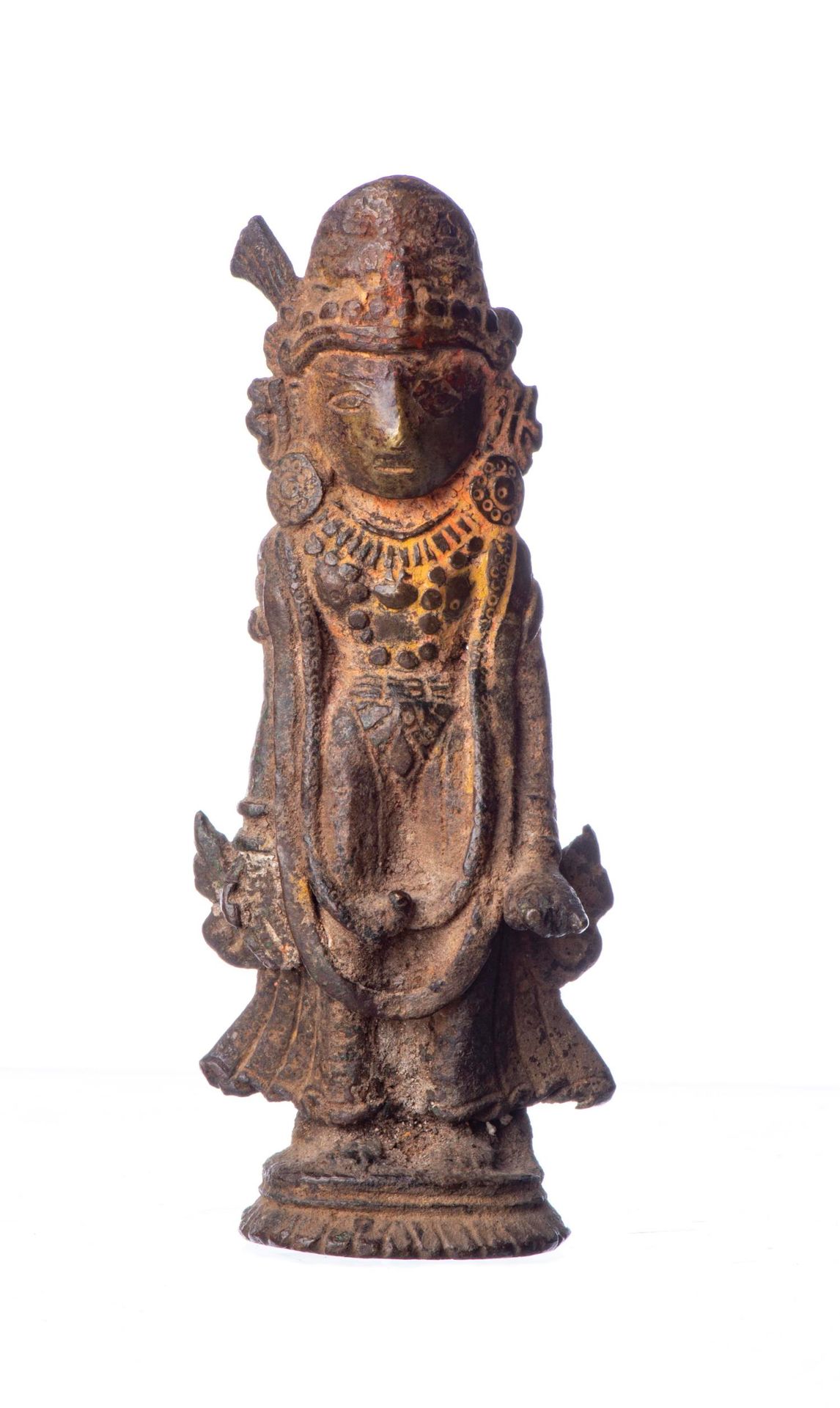 Null 站在莲花状底座上的实心铜质菩萨Padmapani Lokeswara像。

10-11世纪

H.11.1厘米

出处：
出处：来自日内瓦的古老私人收&hellip;