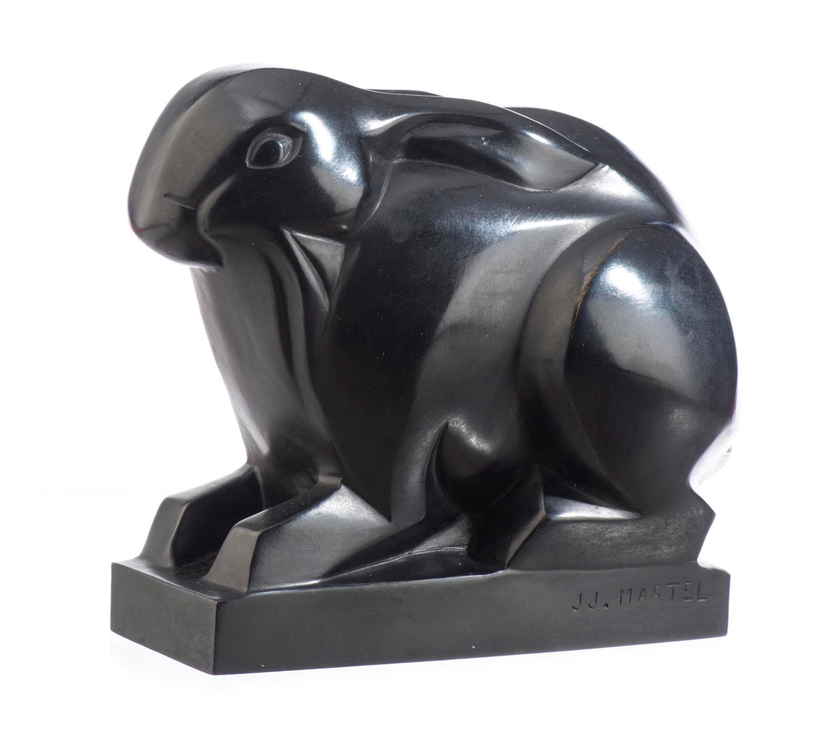 Null Jan & Joël MARTEL (1896-1966), Coniglio, scultura in bronzo, firmata sulla &hellip;