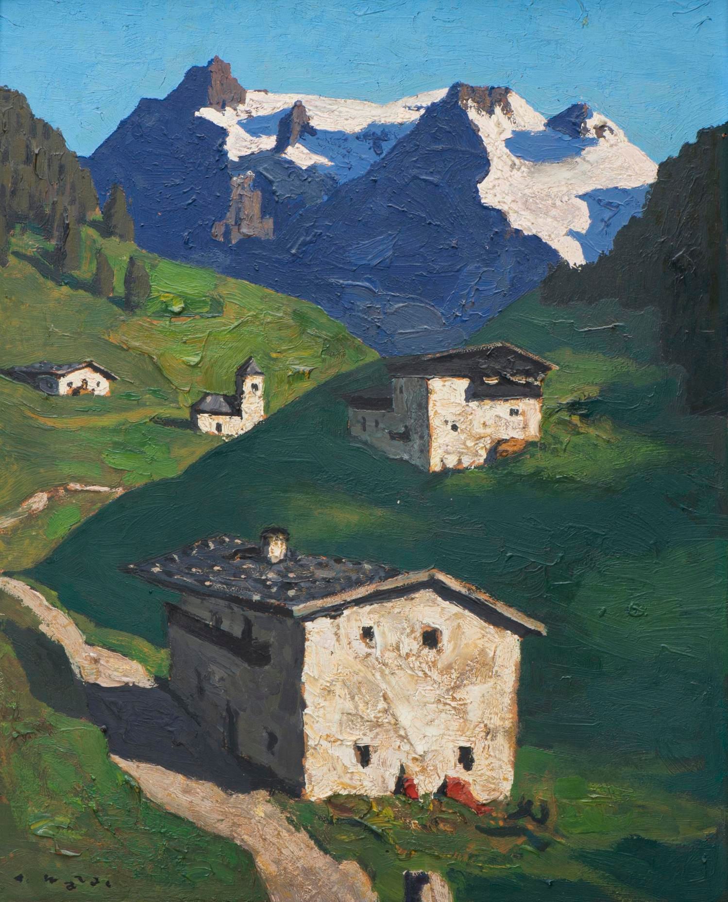 Null Alfons WALDE (1891-1958)
"Frühling in Tirol" Kizbühel Tirol 1932
Oil on boa&hellip;