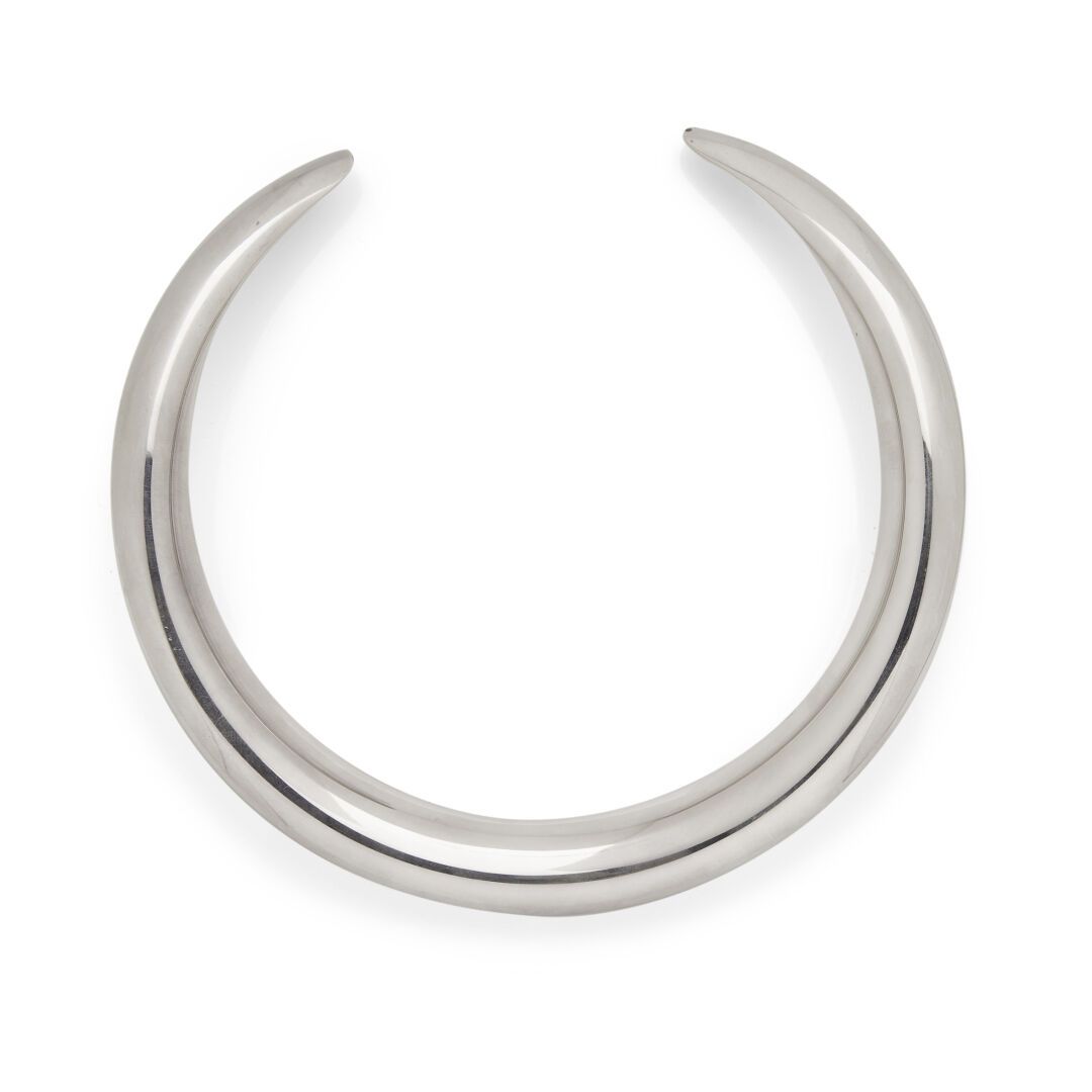 HERMES Collar de par de plata (925), modelo Mombasa, sello de plata francés, fir&hellip;