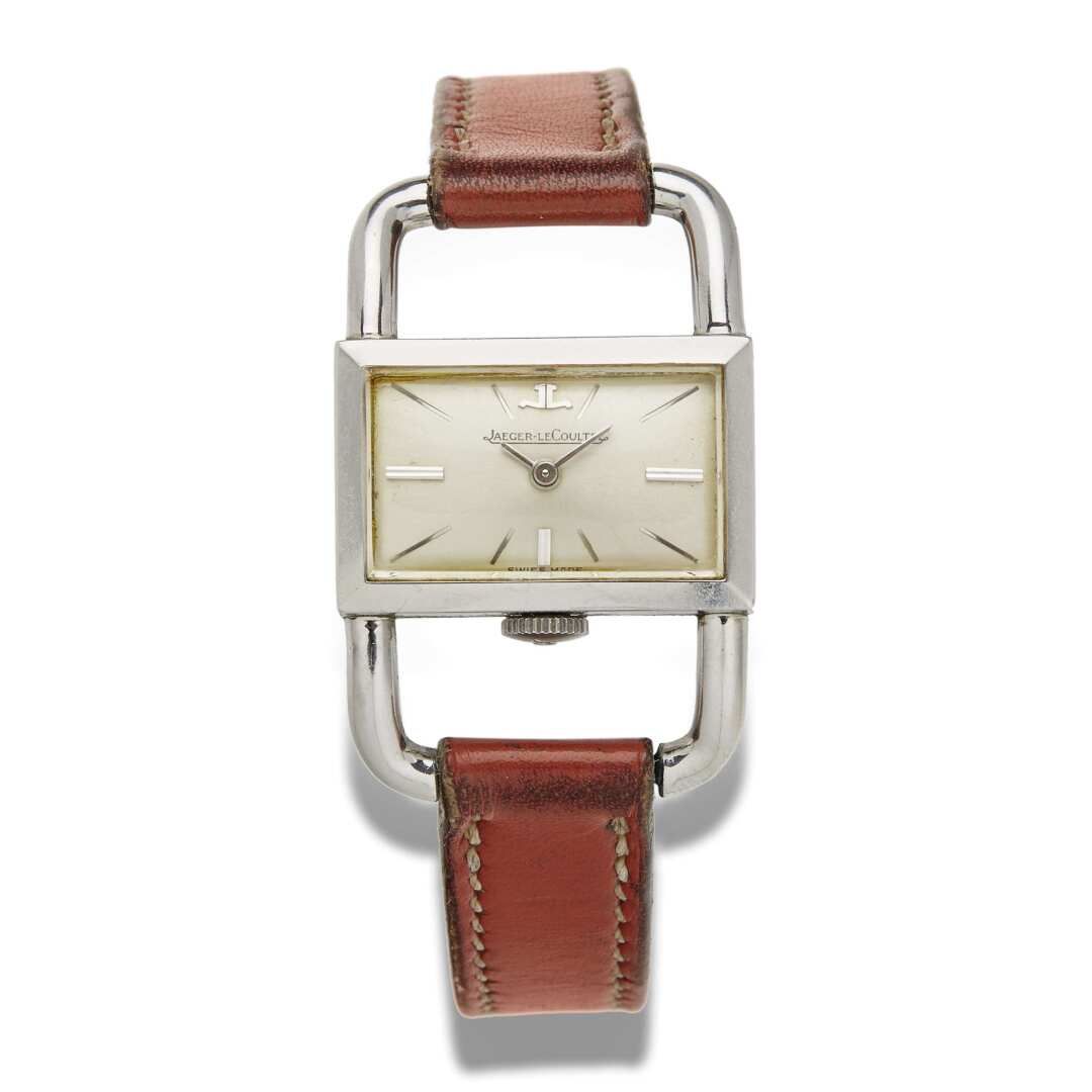 HERMES-JAEGER LECOULTRE Reloj de pulsera de señora "Etrier" de acero, de Hermès-&hellip;