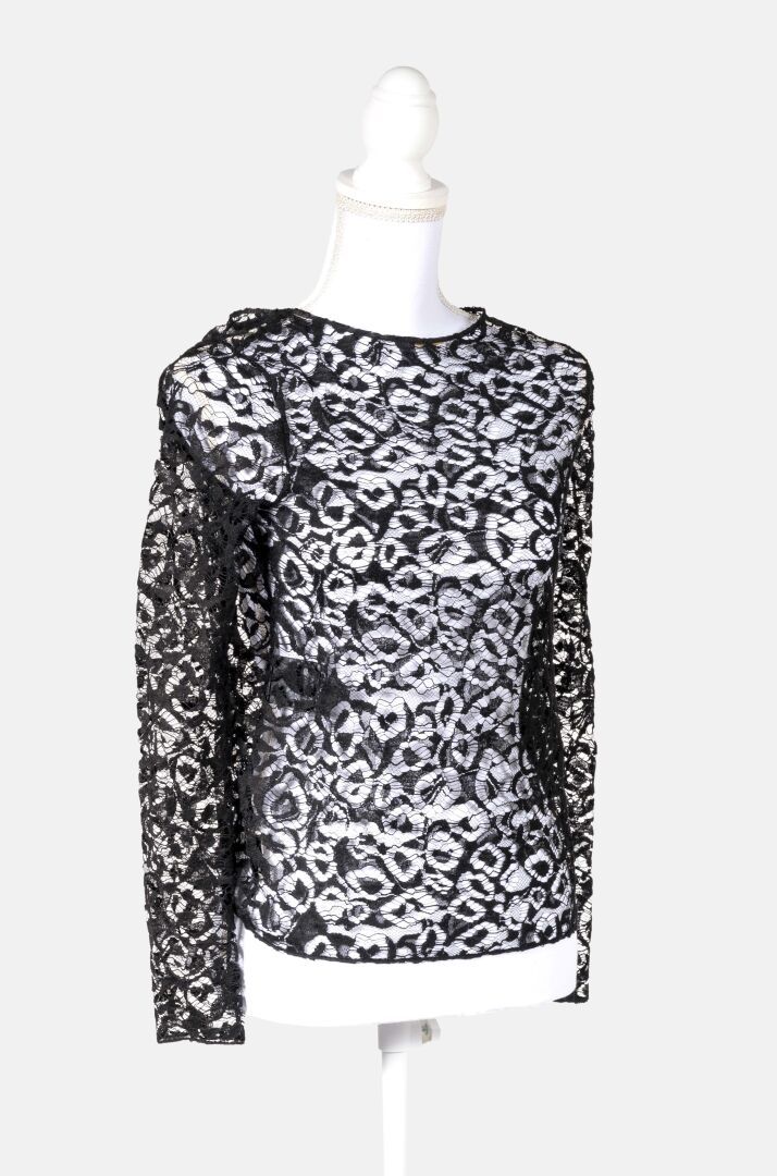 SAINT LAURENT Two long sleeve tops:

- One in black lace, size supposedly S, ori&hellip;
