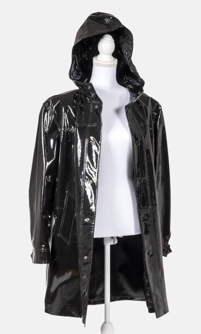 CELINE - Hedi Slimane 
Patent leather raincoat, size 48