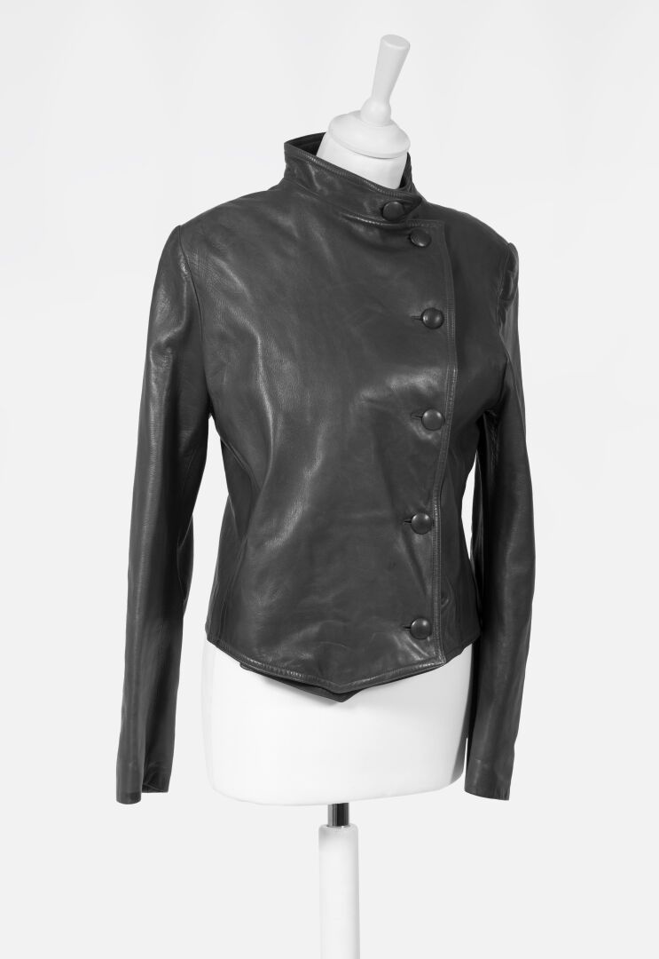 Christian DIOR Boutique Charcoal leather jacket - Slight wear on shoulders

Size&hellip;